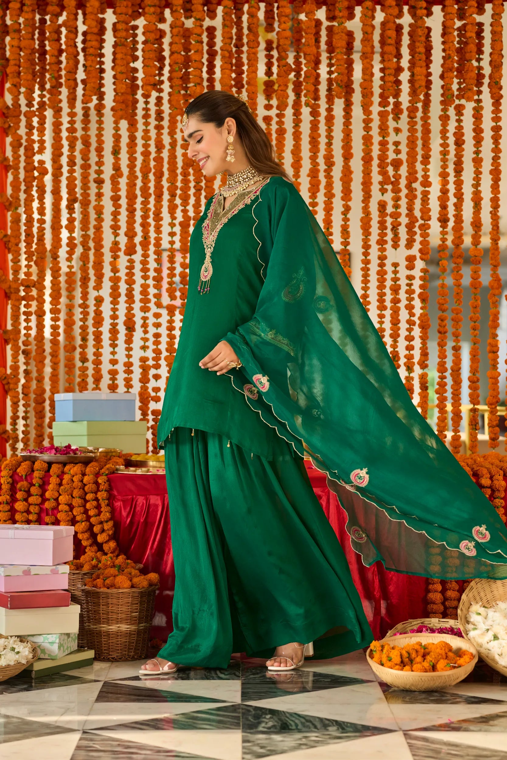 Emerald Royale Palazzo Set