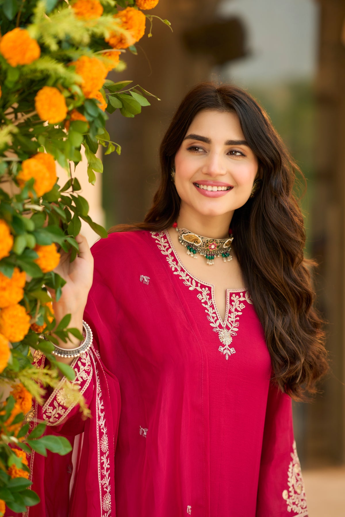 Rosy Elegance Suit Set