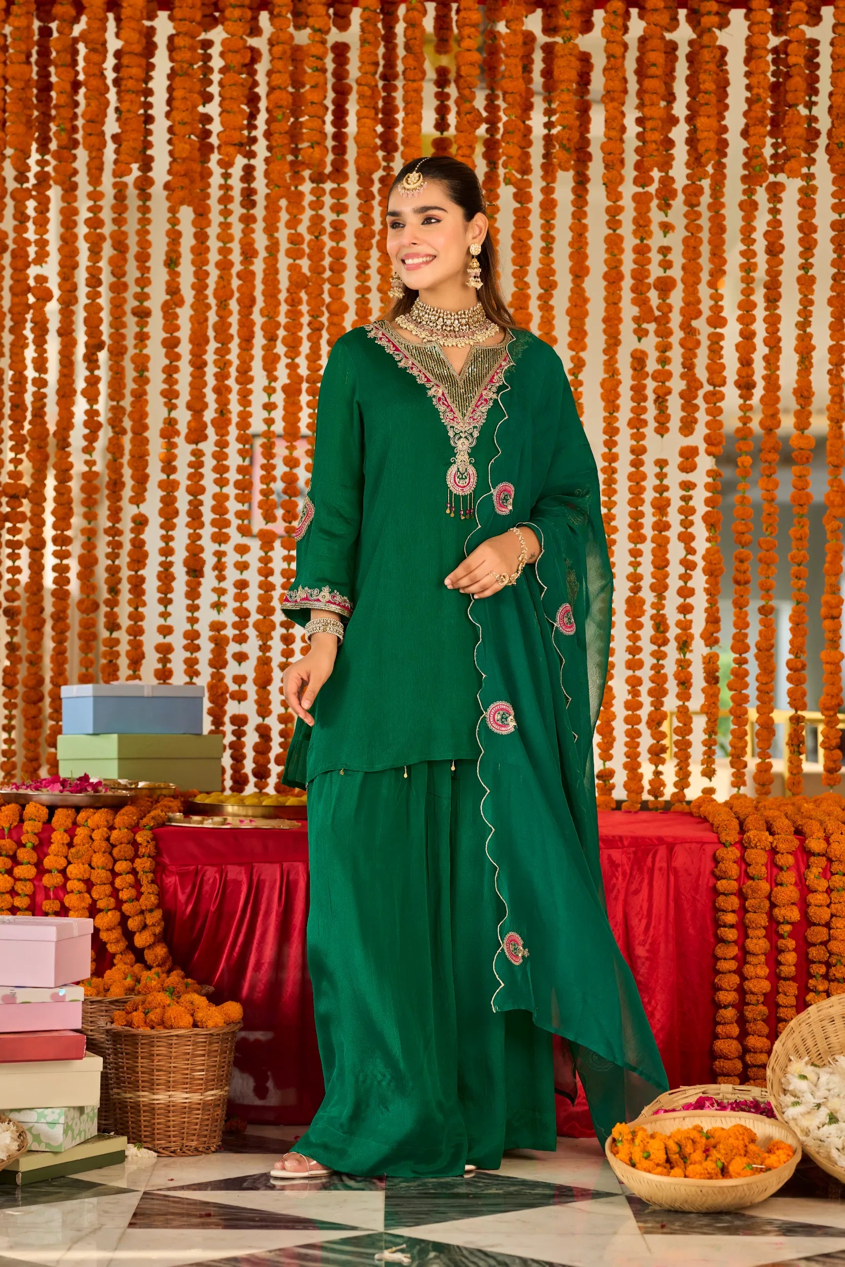 Emerald Royale Palazzo Set