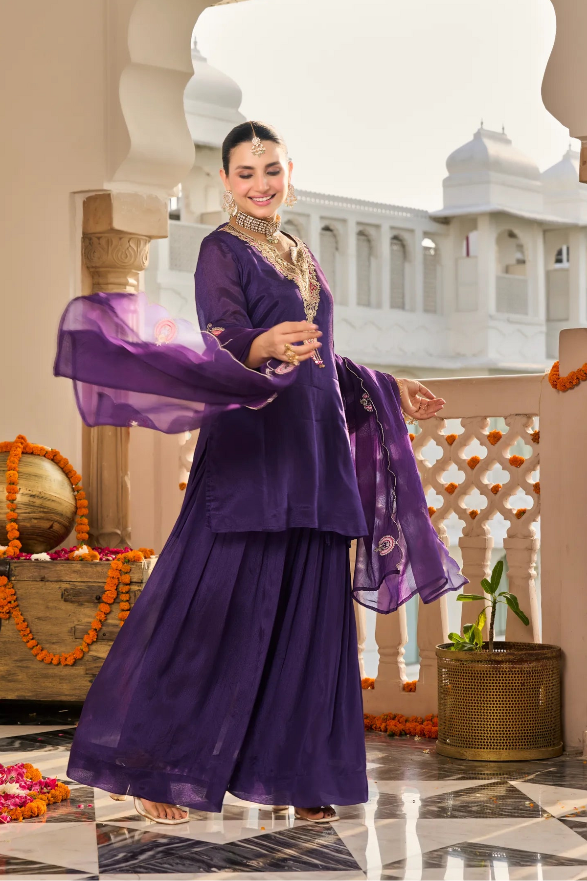 Purple Bloom Suit Set