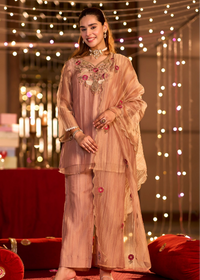 Rose Gold Embroidered Suit
