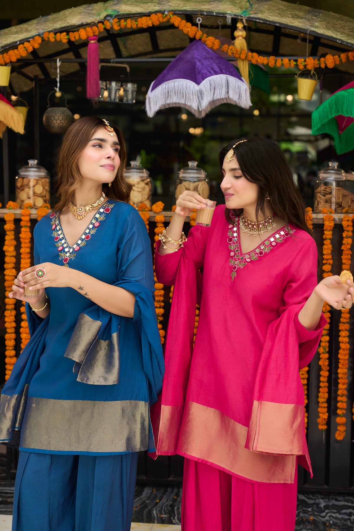 Fuchsia Pink Grace Suit Set