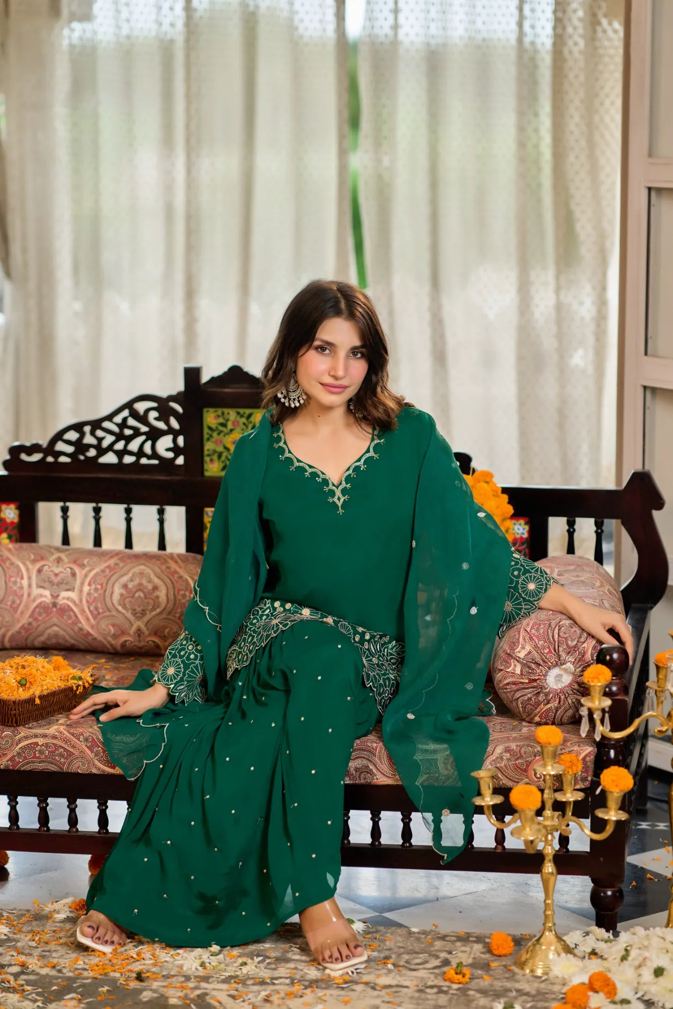 Emerald Zari Suit Set
