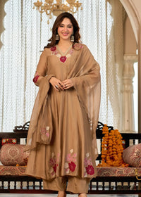Mocha Brown Flared Suit Set