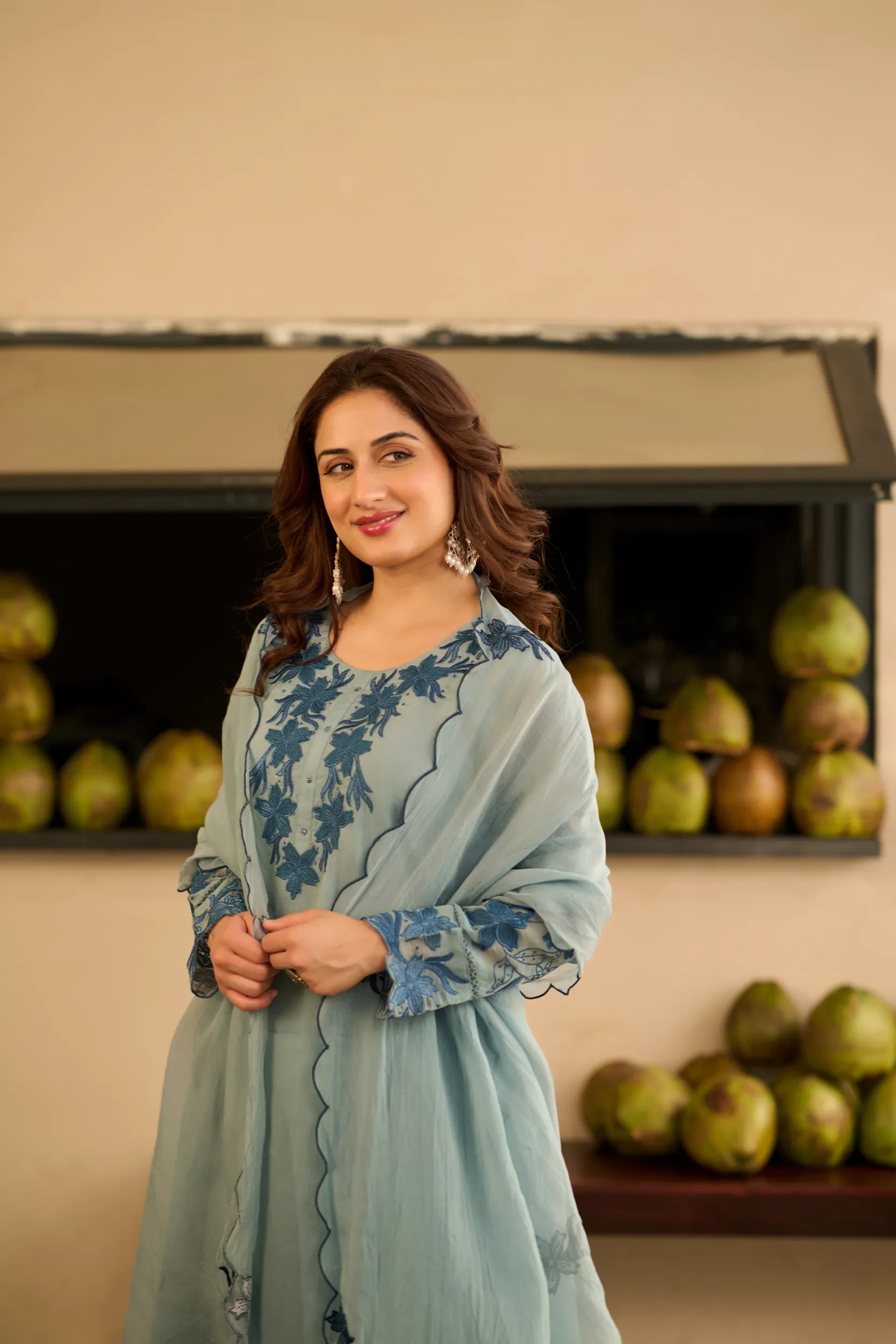 Powder Blue Blossom Suit Set