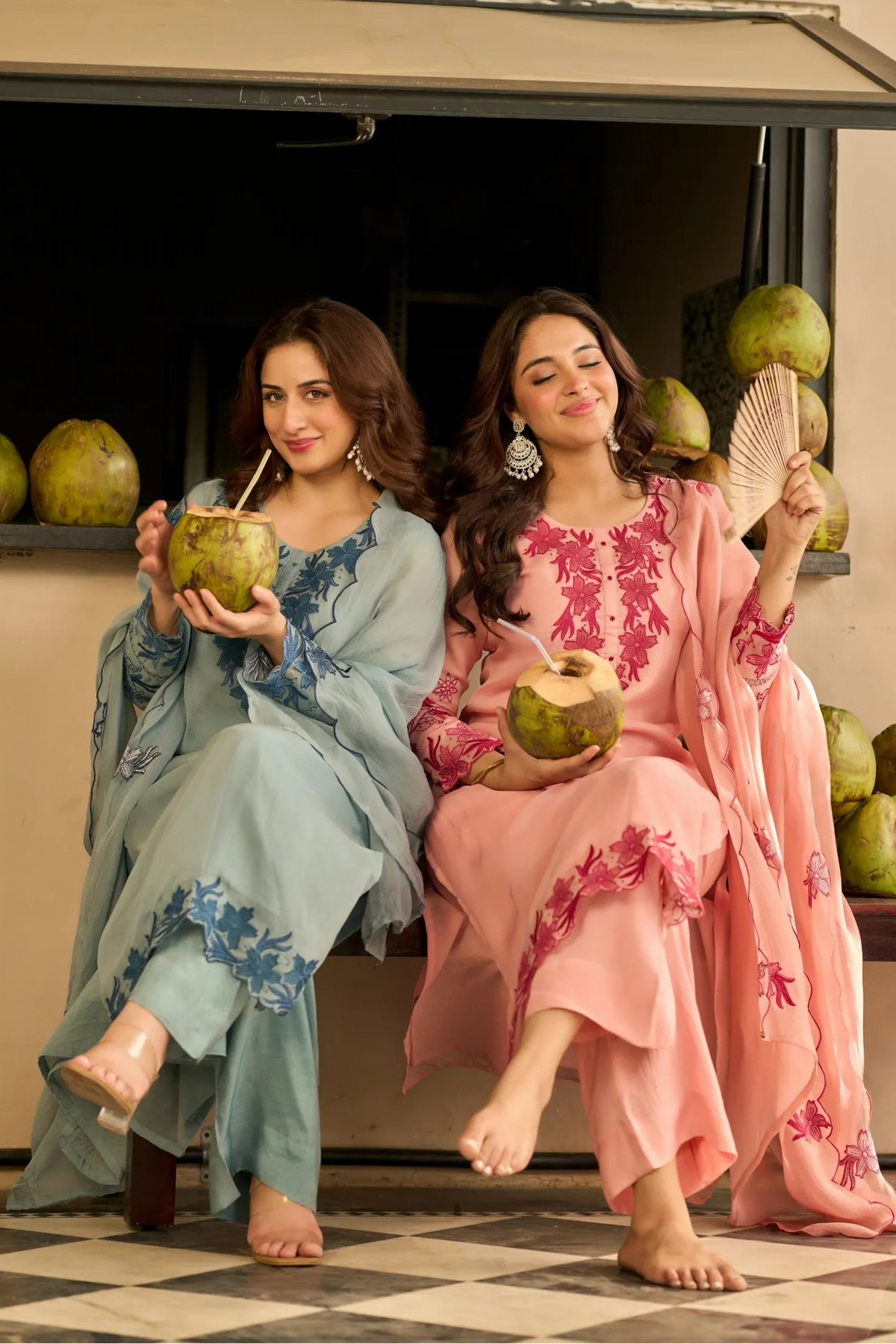 Blush Blossom Kurta Set