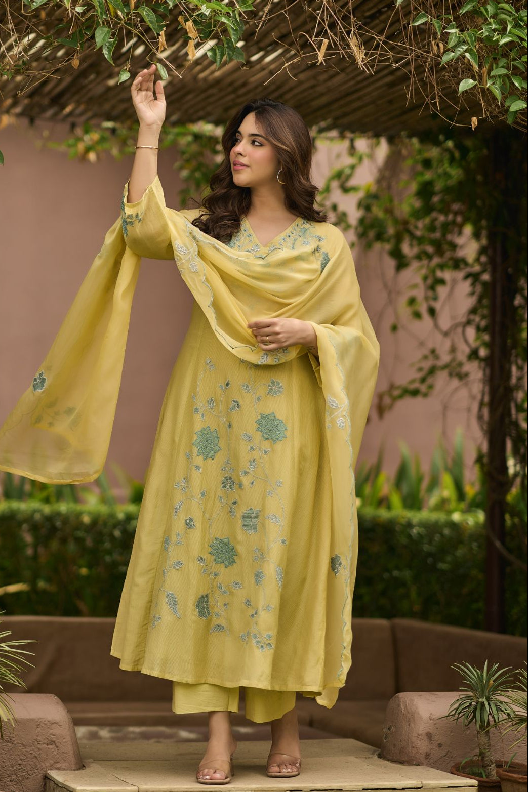 Sunlit Embroidered Suit Set