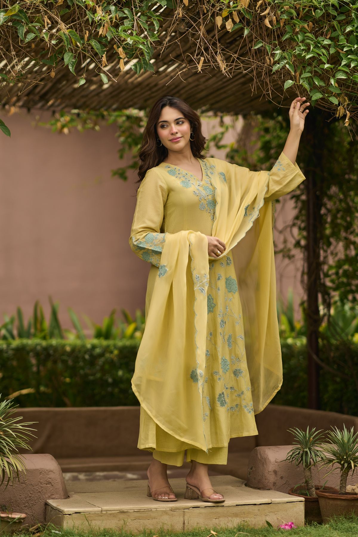Sunlit Embroidered Suit Set
