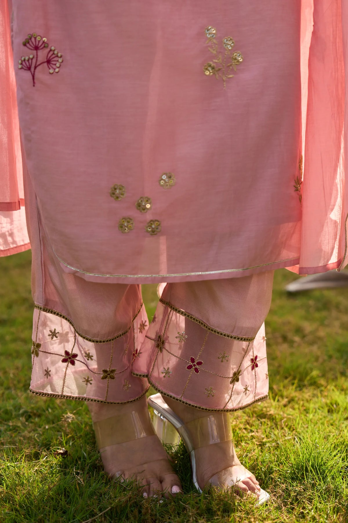Blush Rose Embroidered Kurta Set