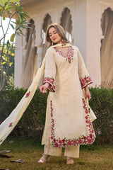 Ivory Blossom Kurta Set