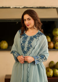 Powder Blue Blossom Suit Set
