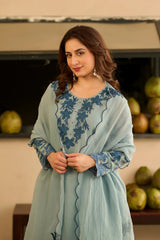 Powder Blue Blossom Suit Set