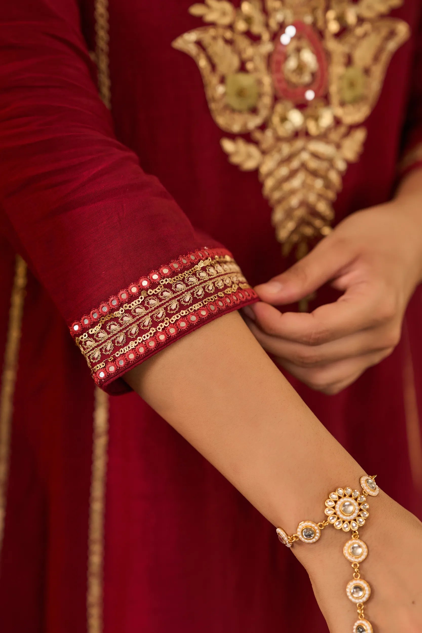 Ruby Embroidered Suit Set