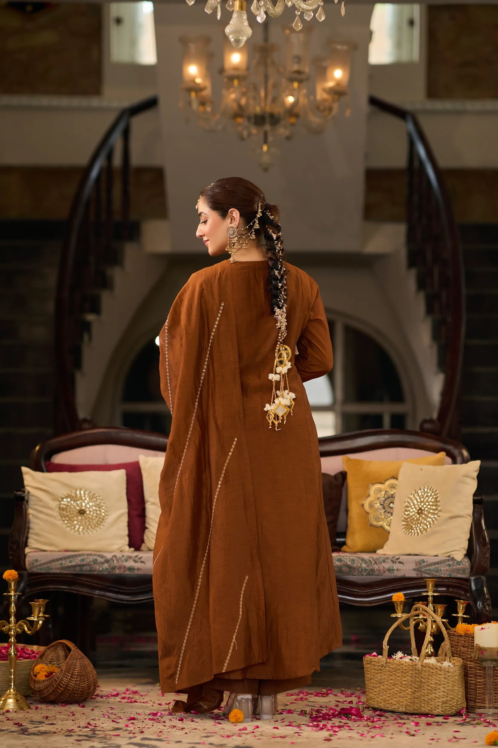 Mocha Bloom Suit Set