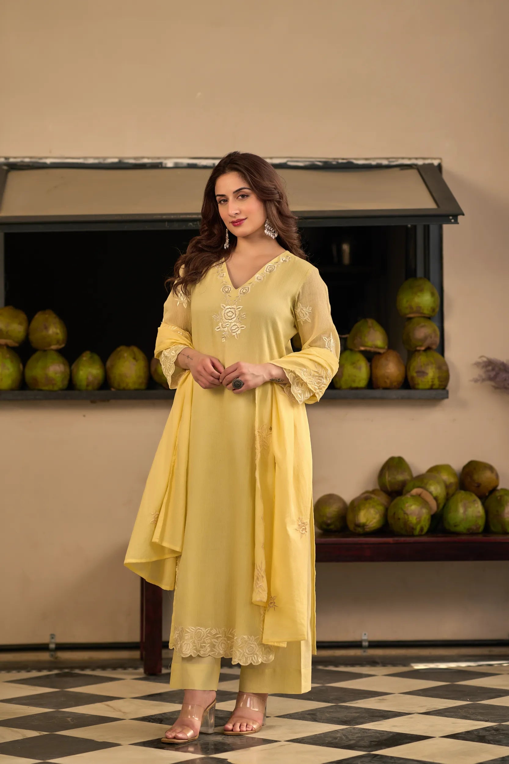 Lemon Petal Kurta Set