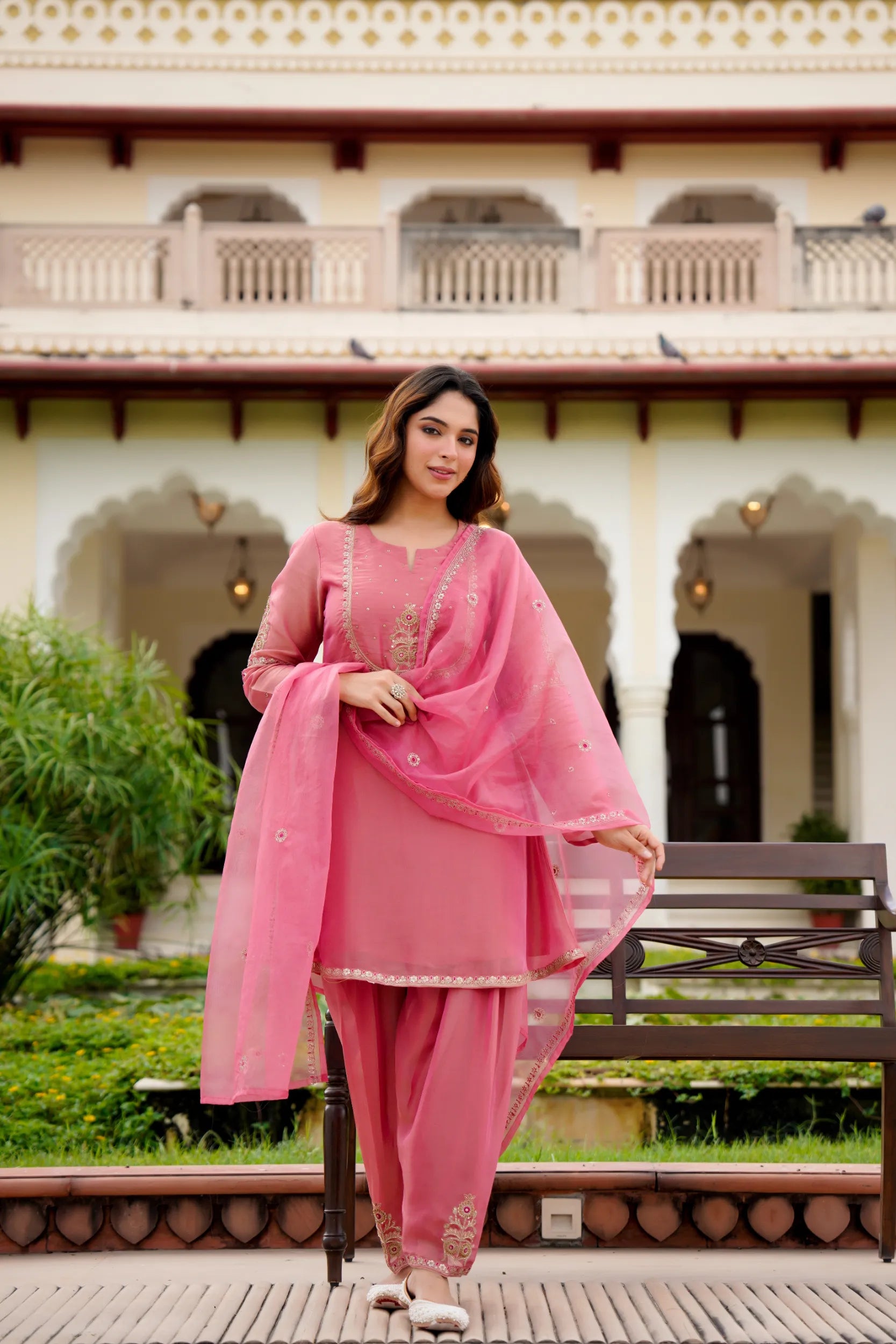 Rose Blush Swiss Tissue Suit Set