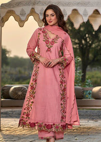 Rosy Embroidered Kurta Set