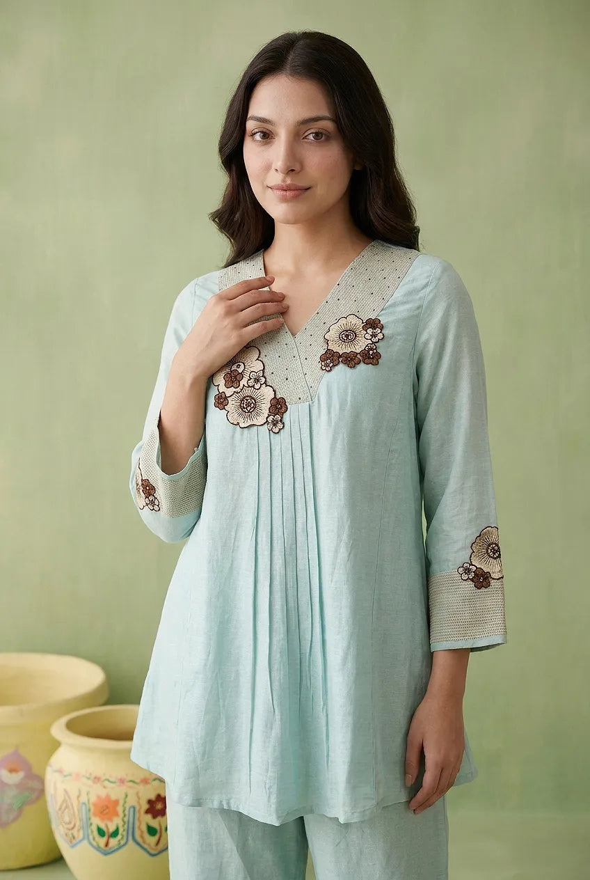 Seafoam Bloom Co-Ord Set