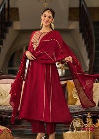 Ruby Embroidered Suit Set