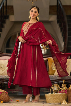 Ruby Embroidered Suit Set