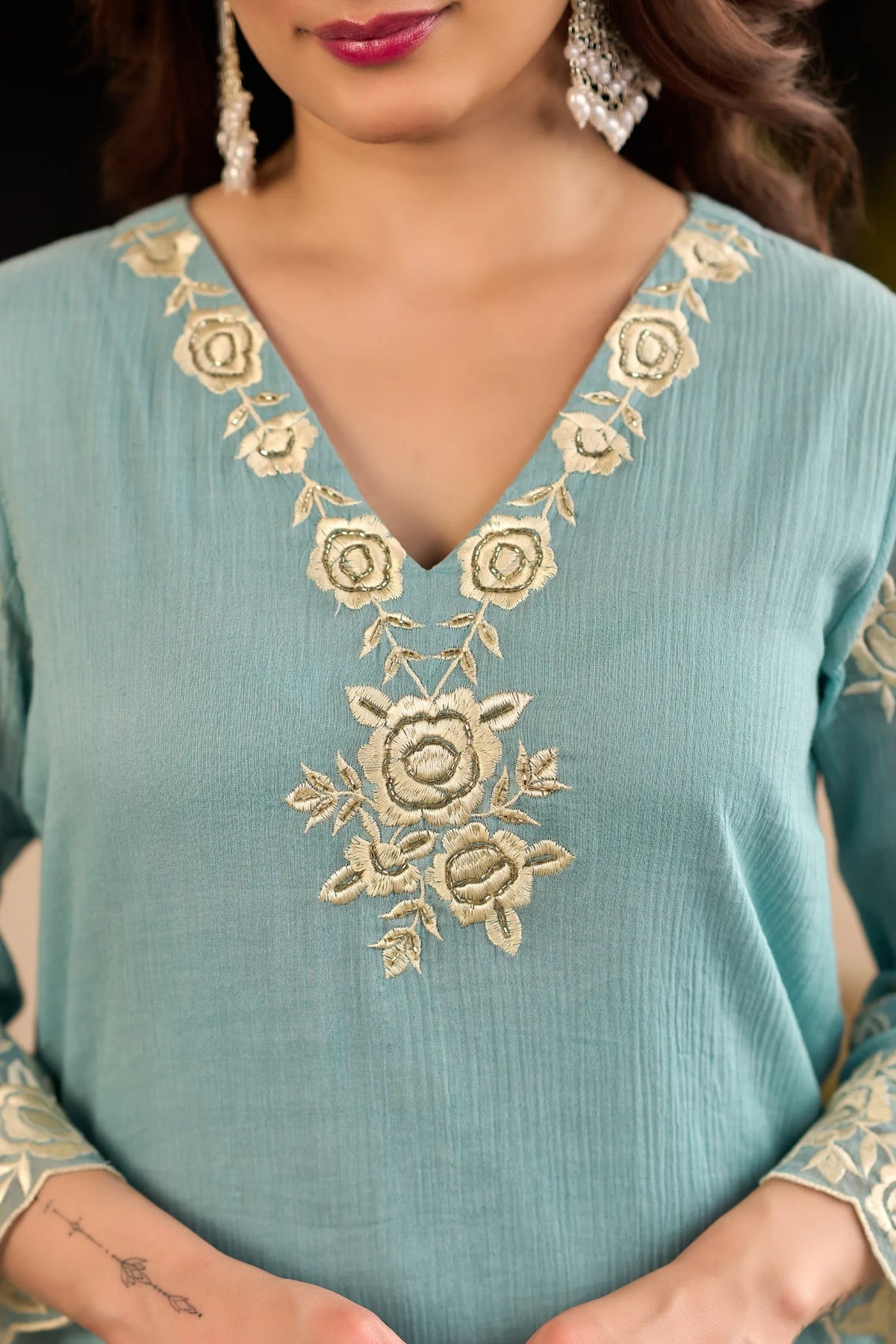 Sky Petal Kurta Set