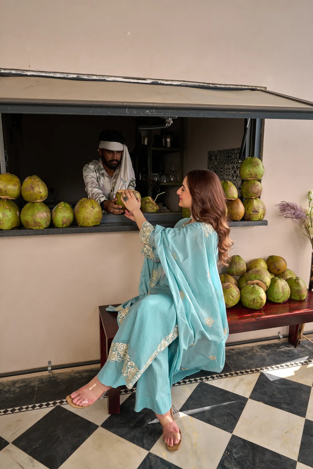Sky Petal Kurta Set
