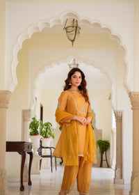 Golden Dusk Swiss Tissue Suit Set