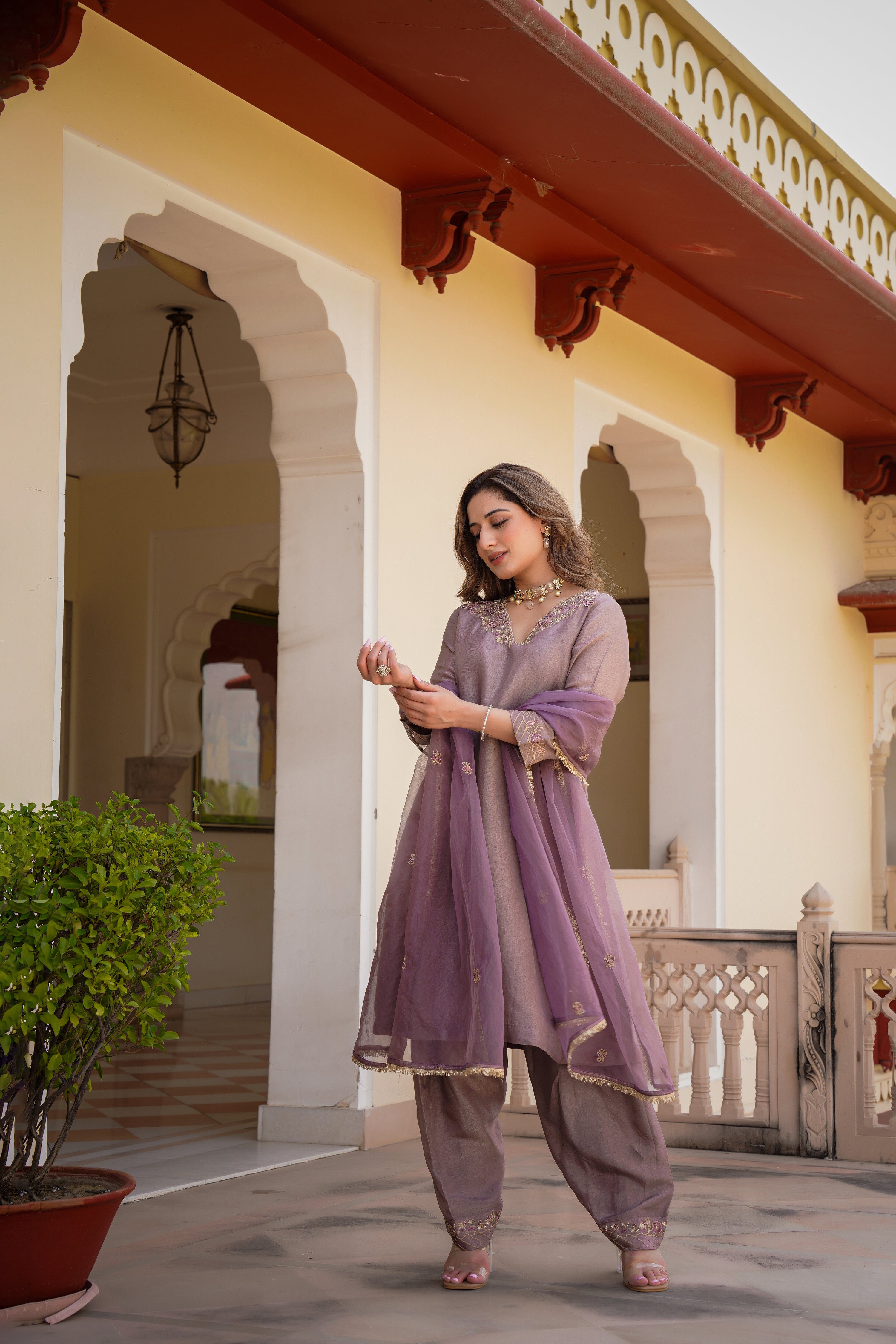 Plum Mist Aura Russian Suit Set