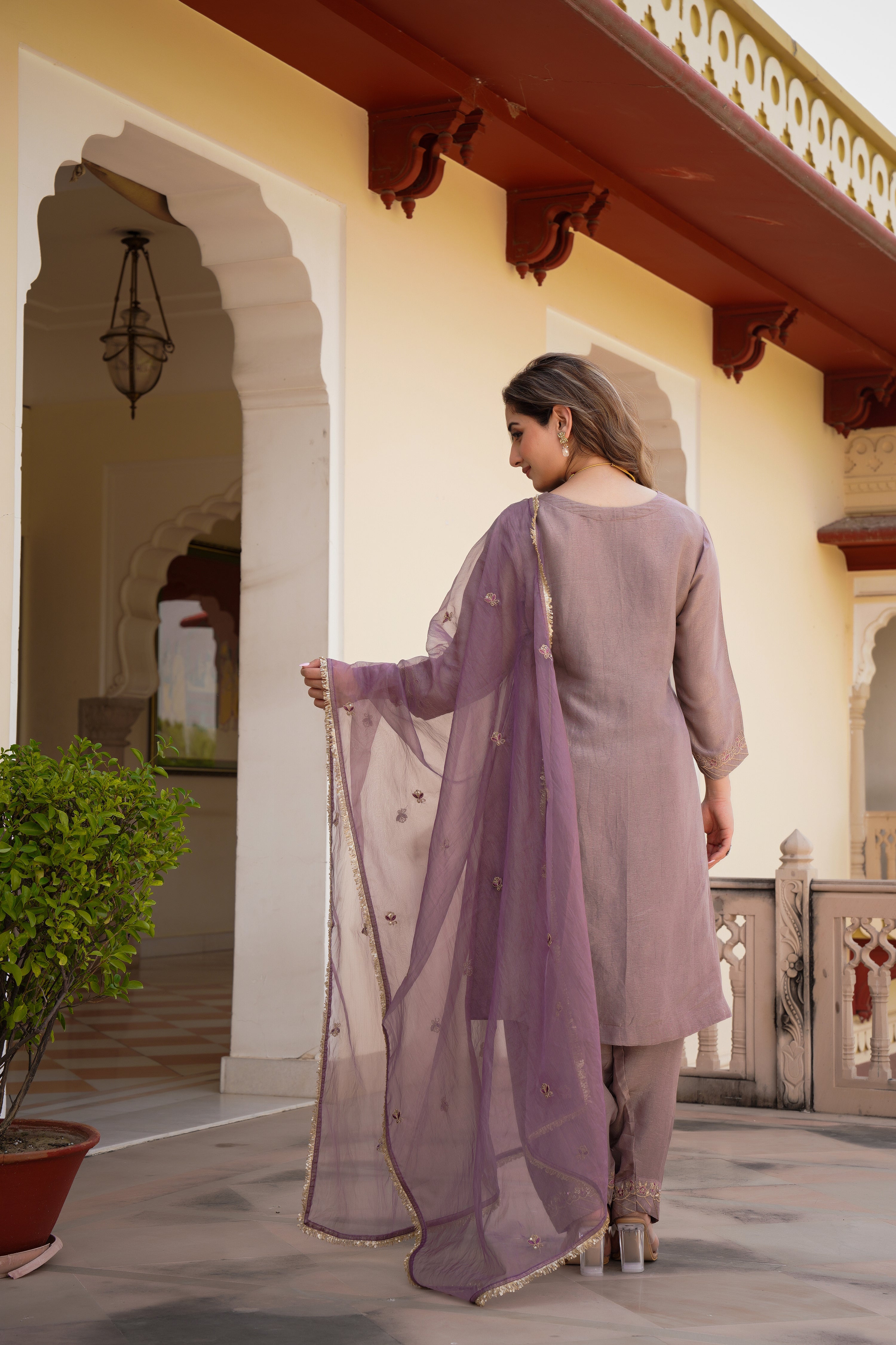 Plum Mist Aura Russian Suit Set