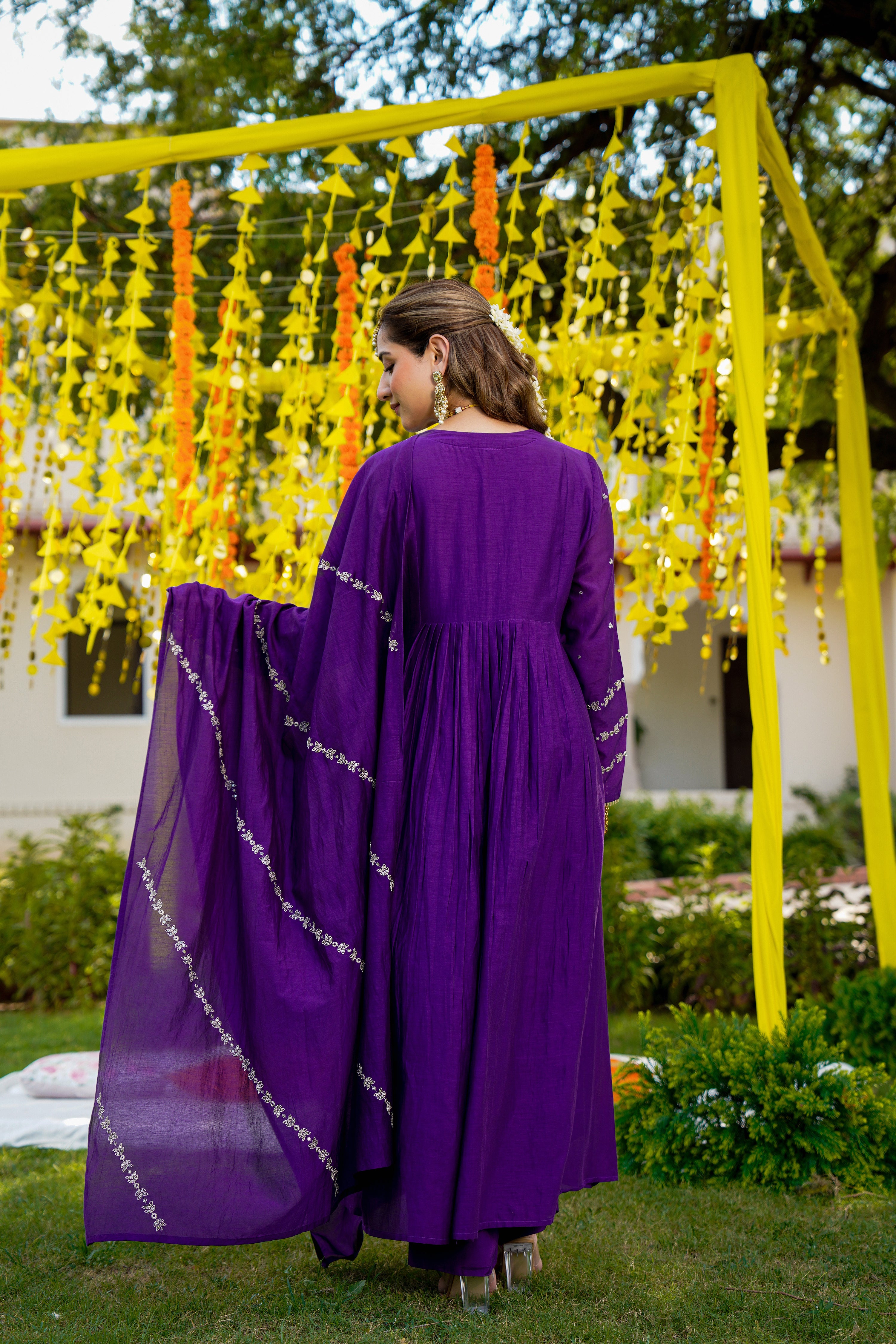 Royal Zari Purple Suit Set