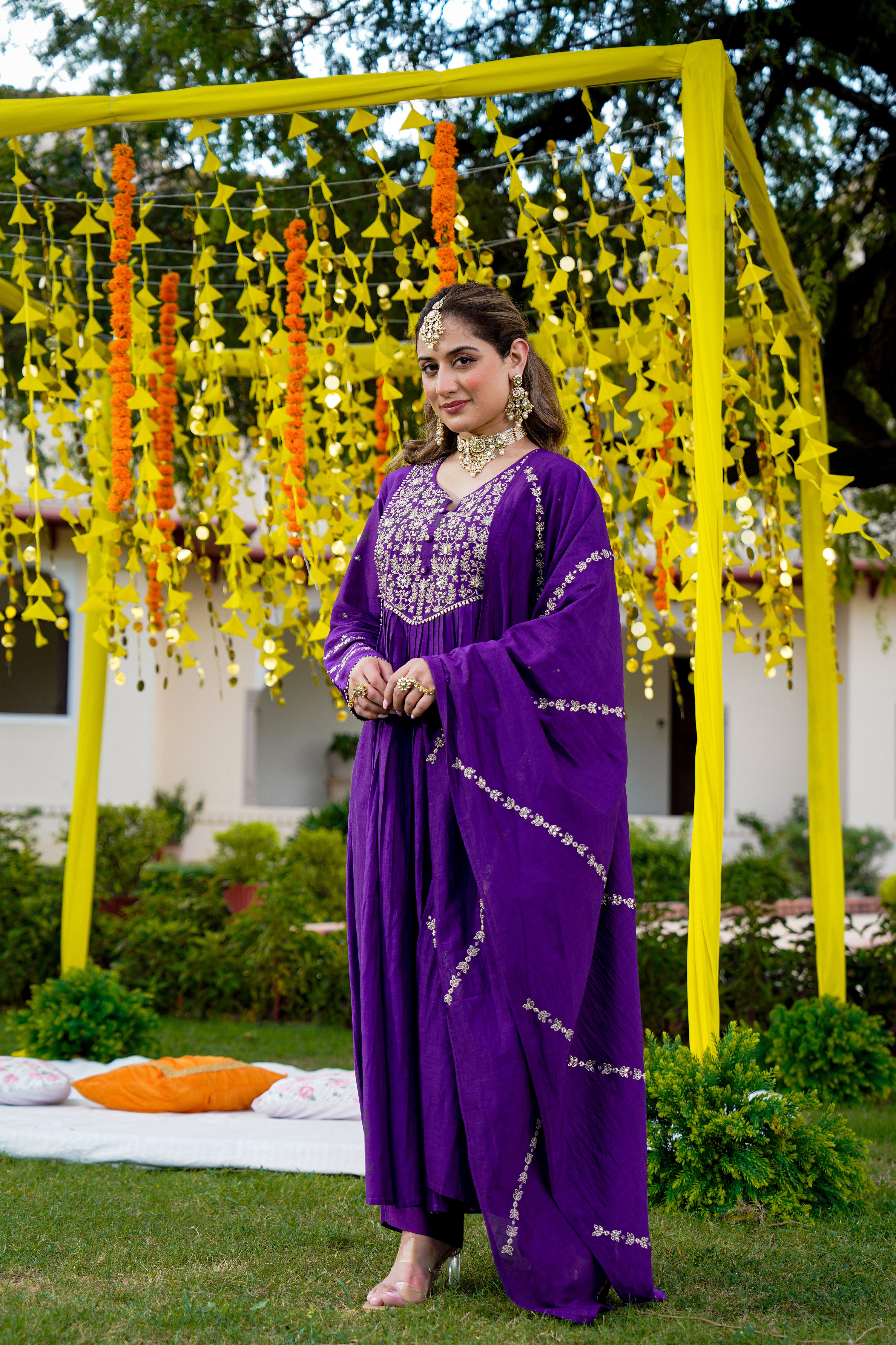 Royal Zari Purple Suit Set