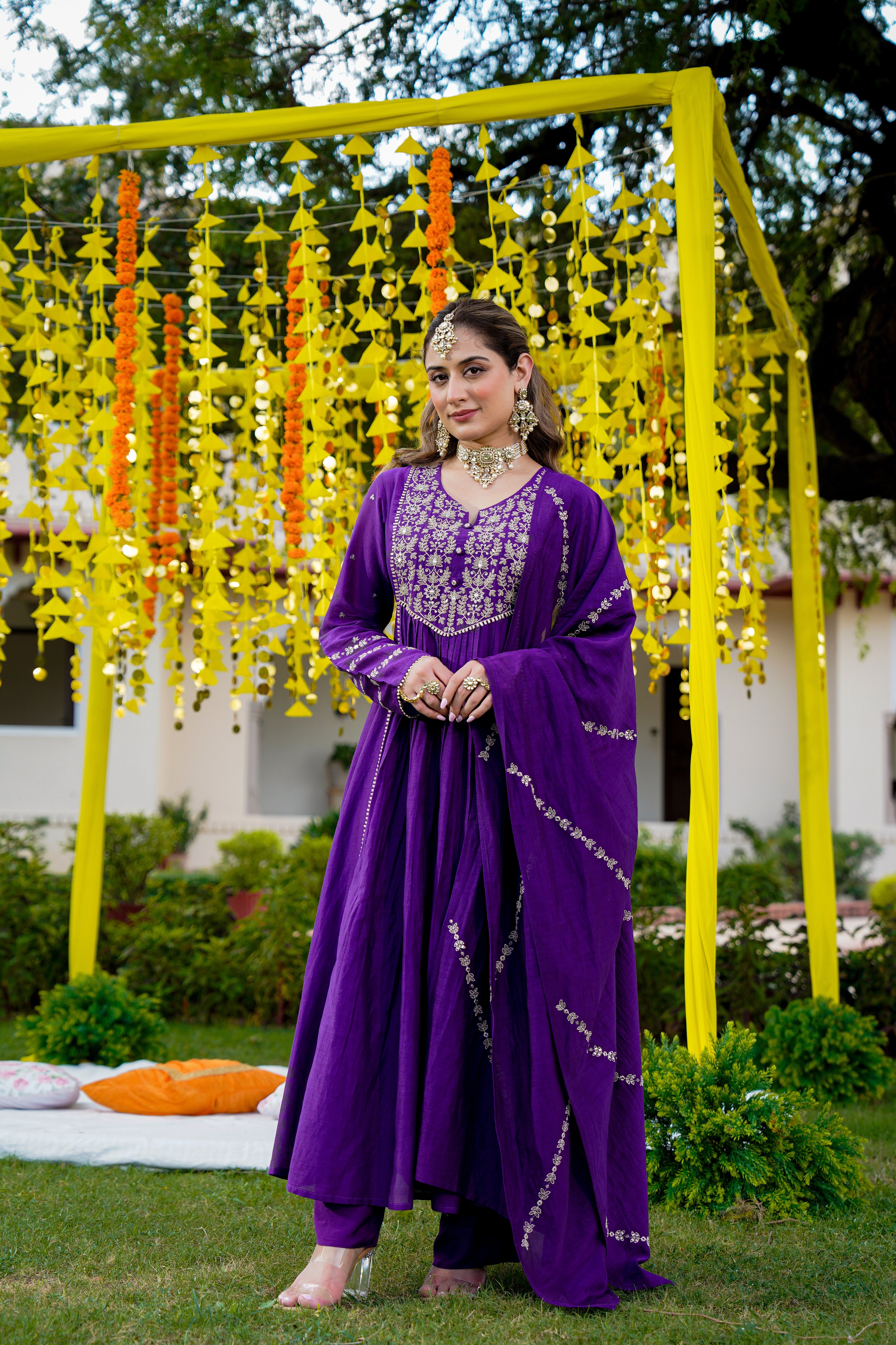 Royal Zari Purple Suit Set