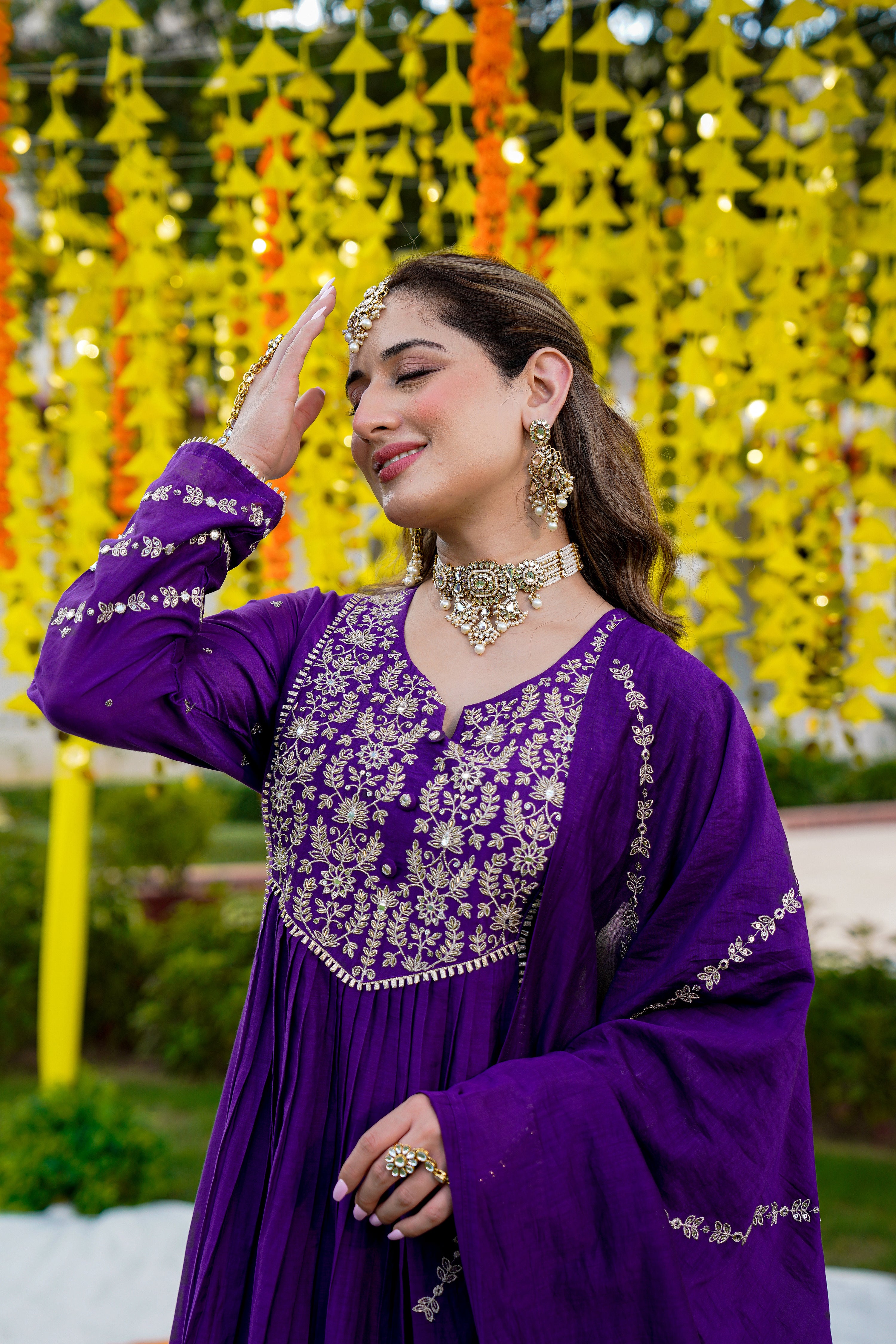 Royal Zari Purple Suit Set