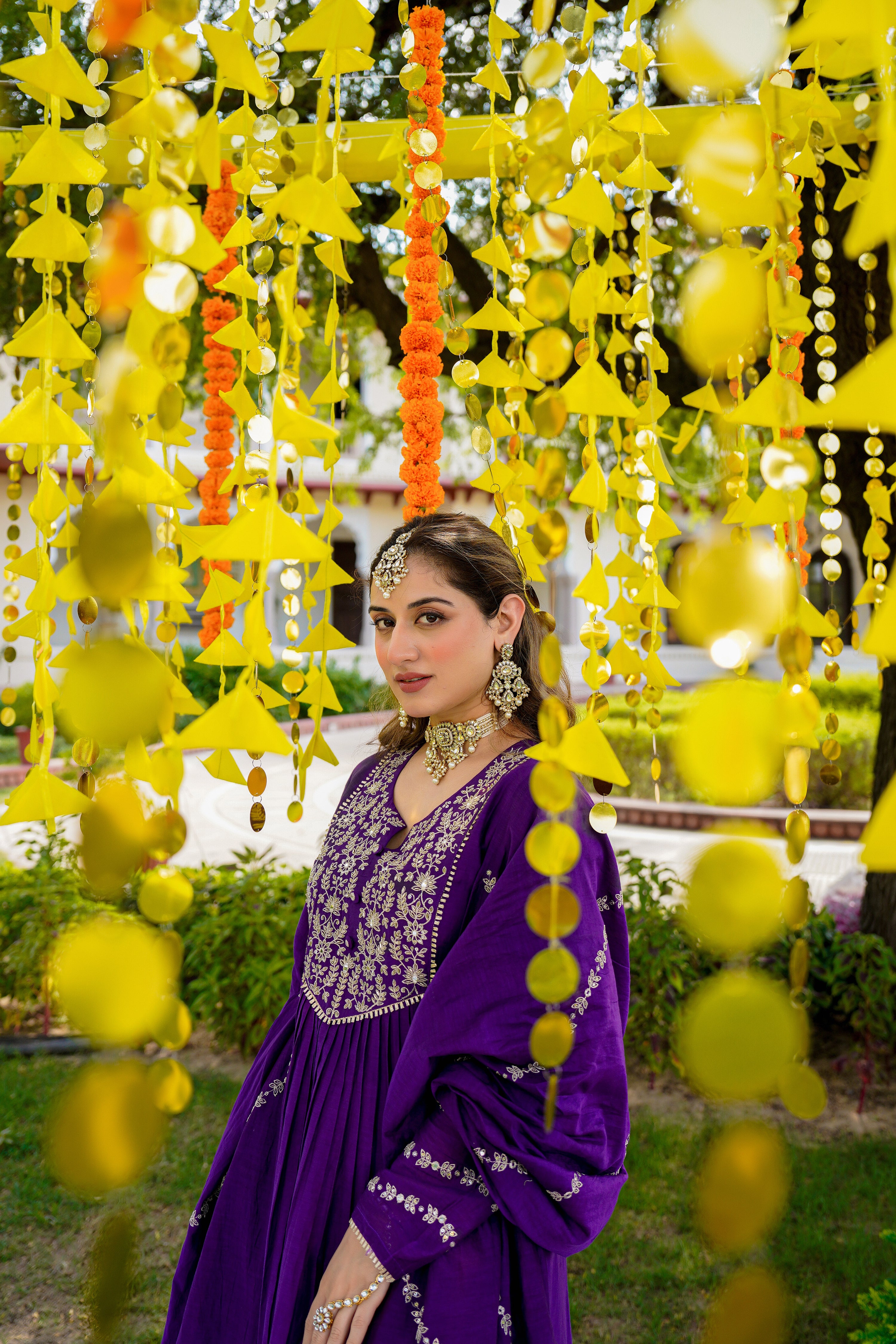 Royal Zari Purple Suit Set