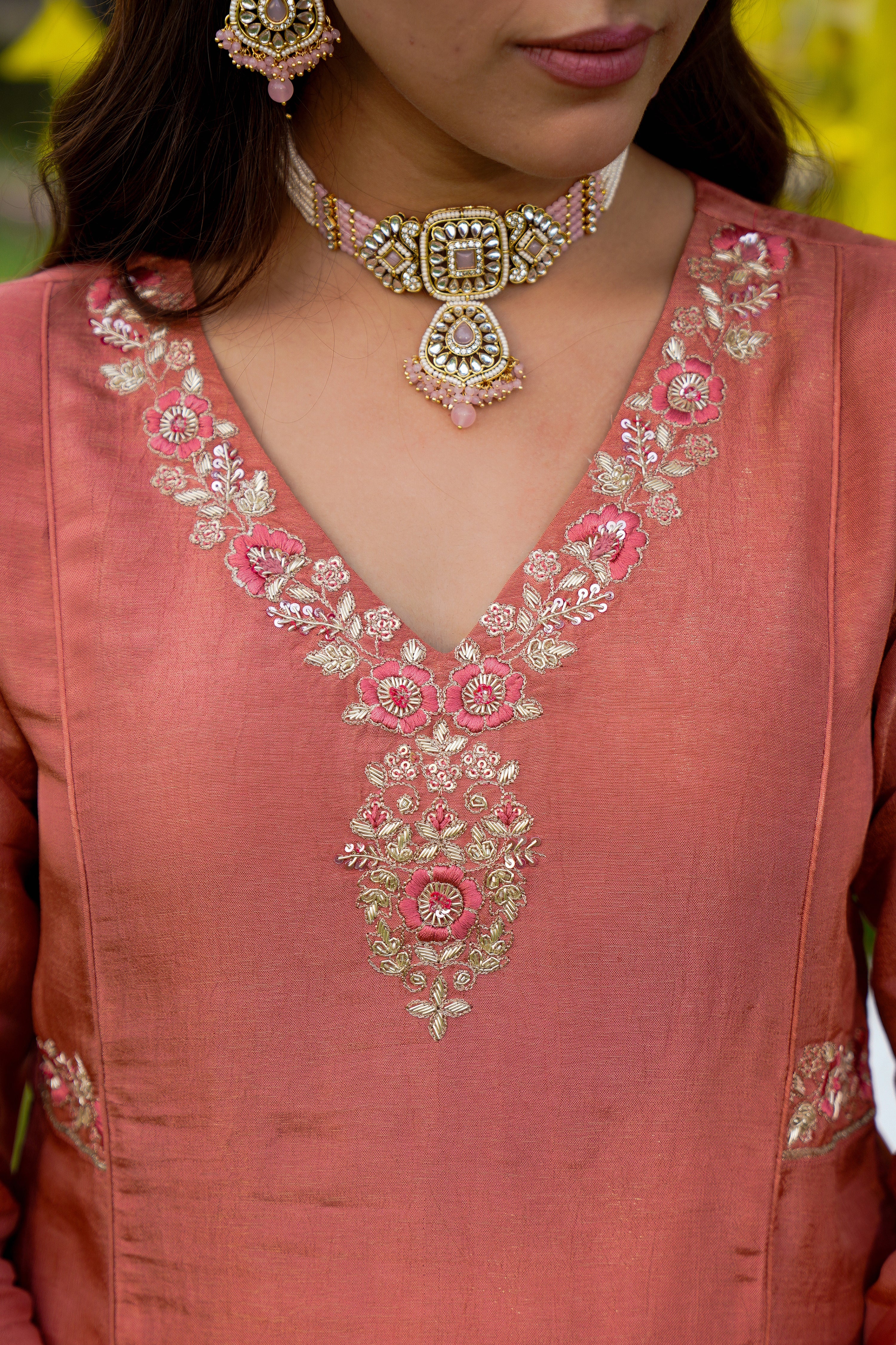 Blush Coral Glow Suit Set