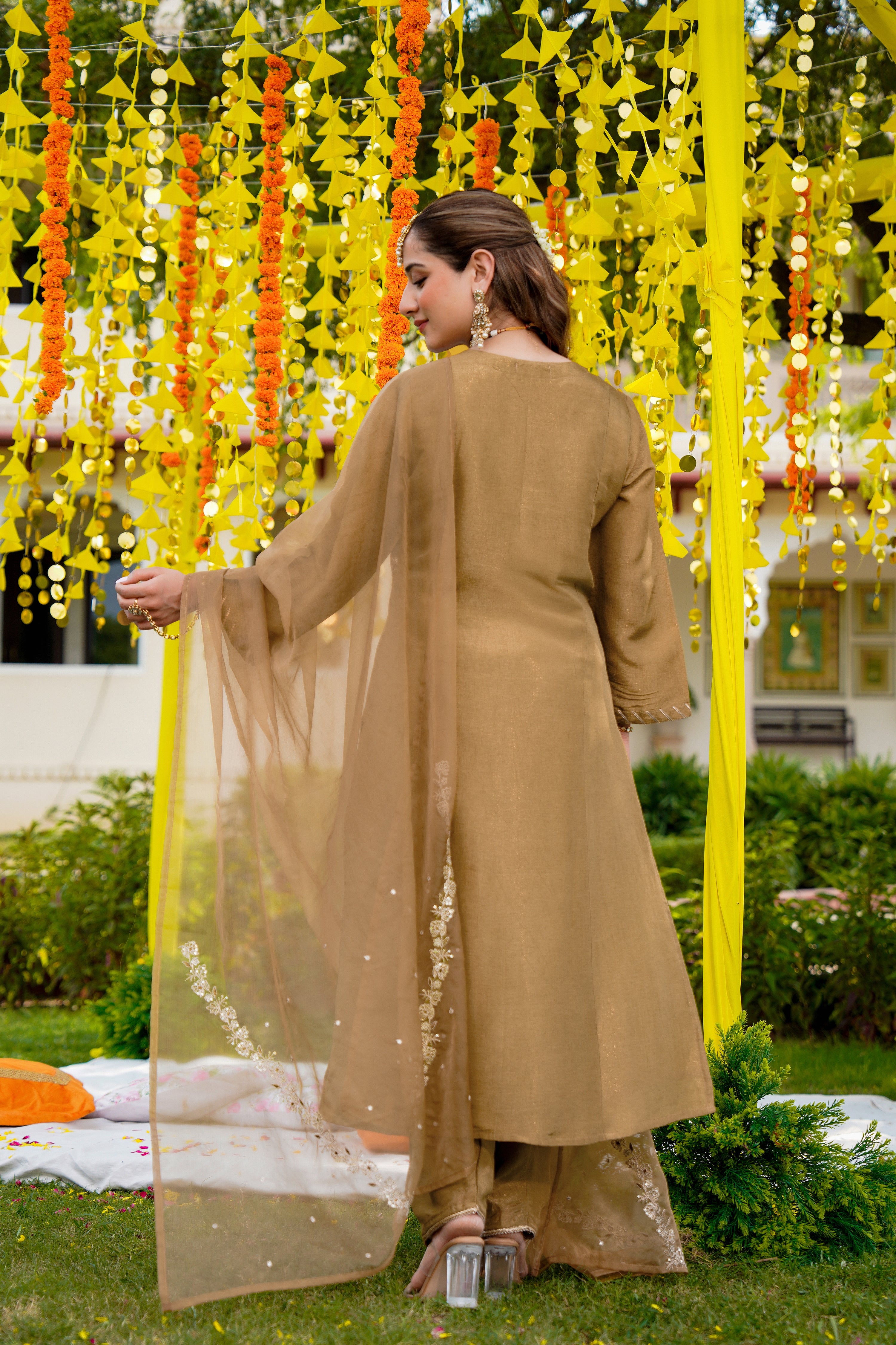 Antique Moss Gold Suit Set