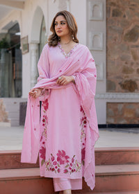 Rose Blush Bloom Kurta Set