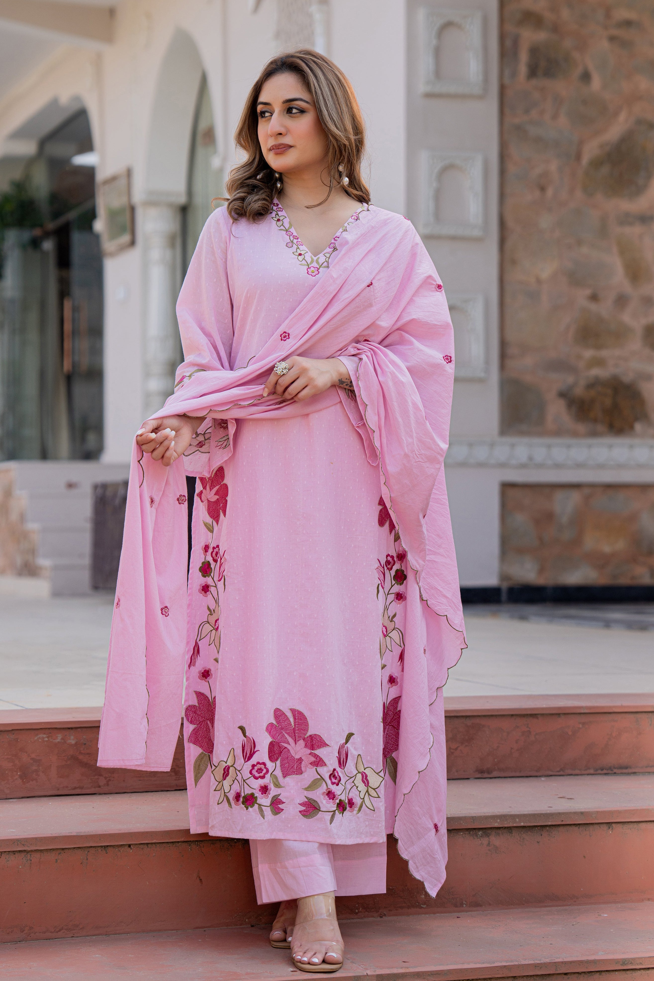 Rose Blush Bloom Suit Set