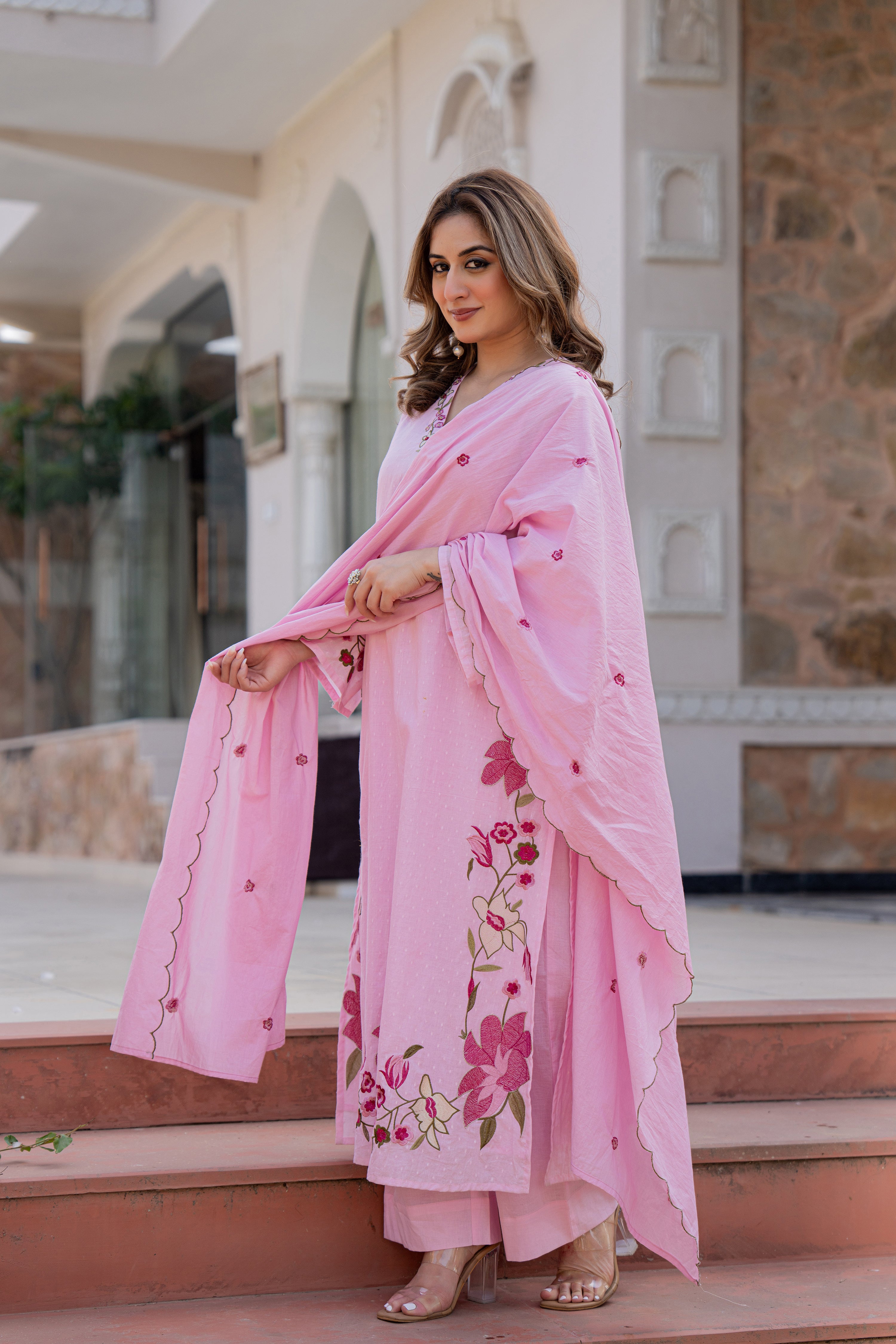 Rose Blush Bloom Suit Set