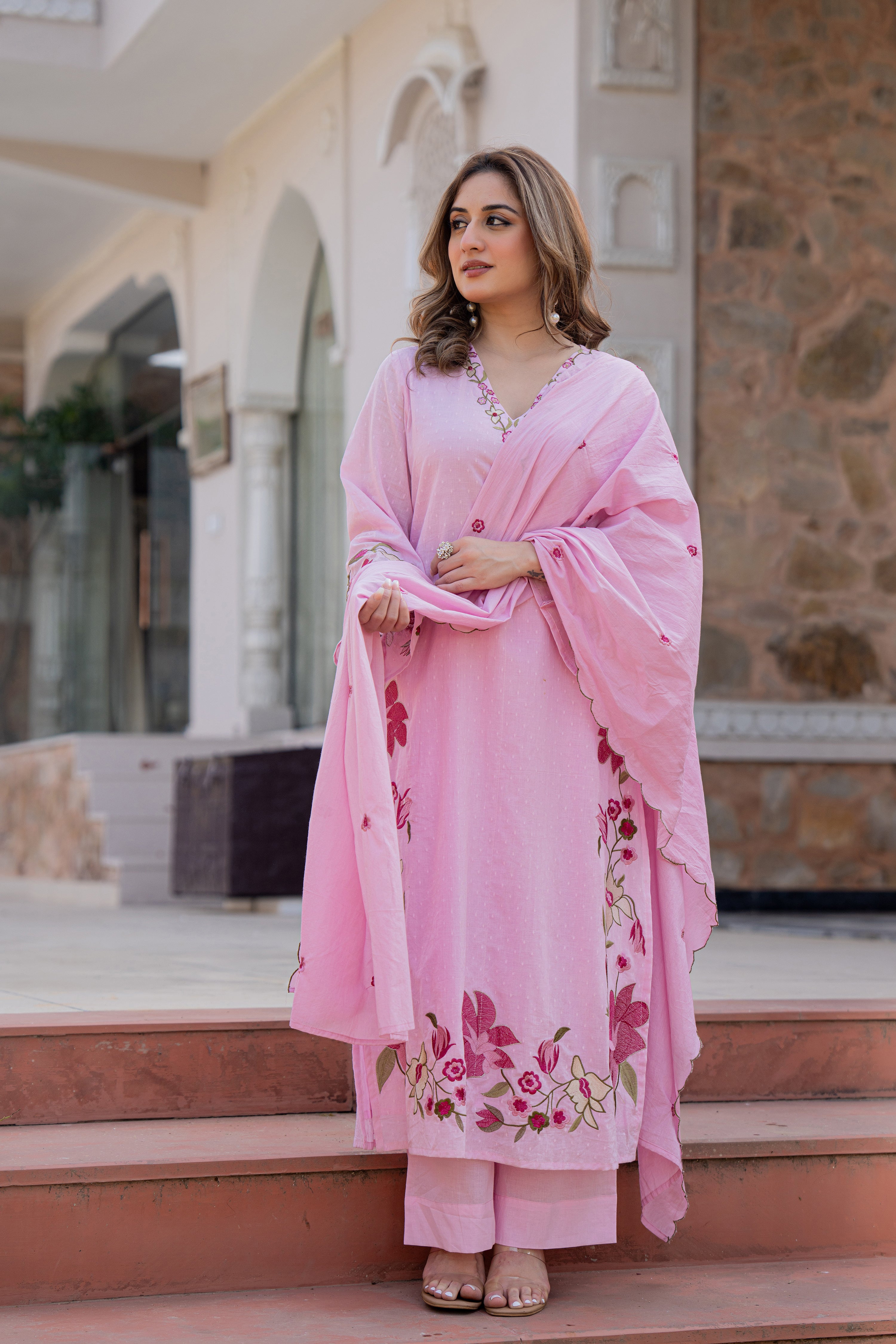 Rose Blush Bloom Suit Set