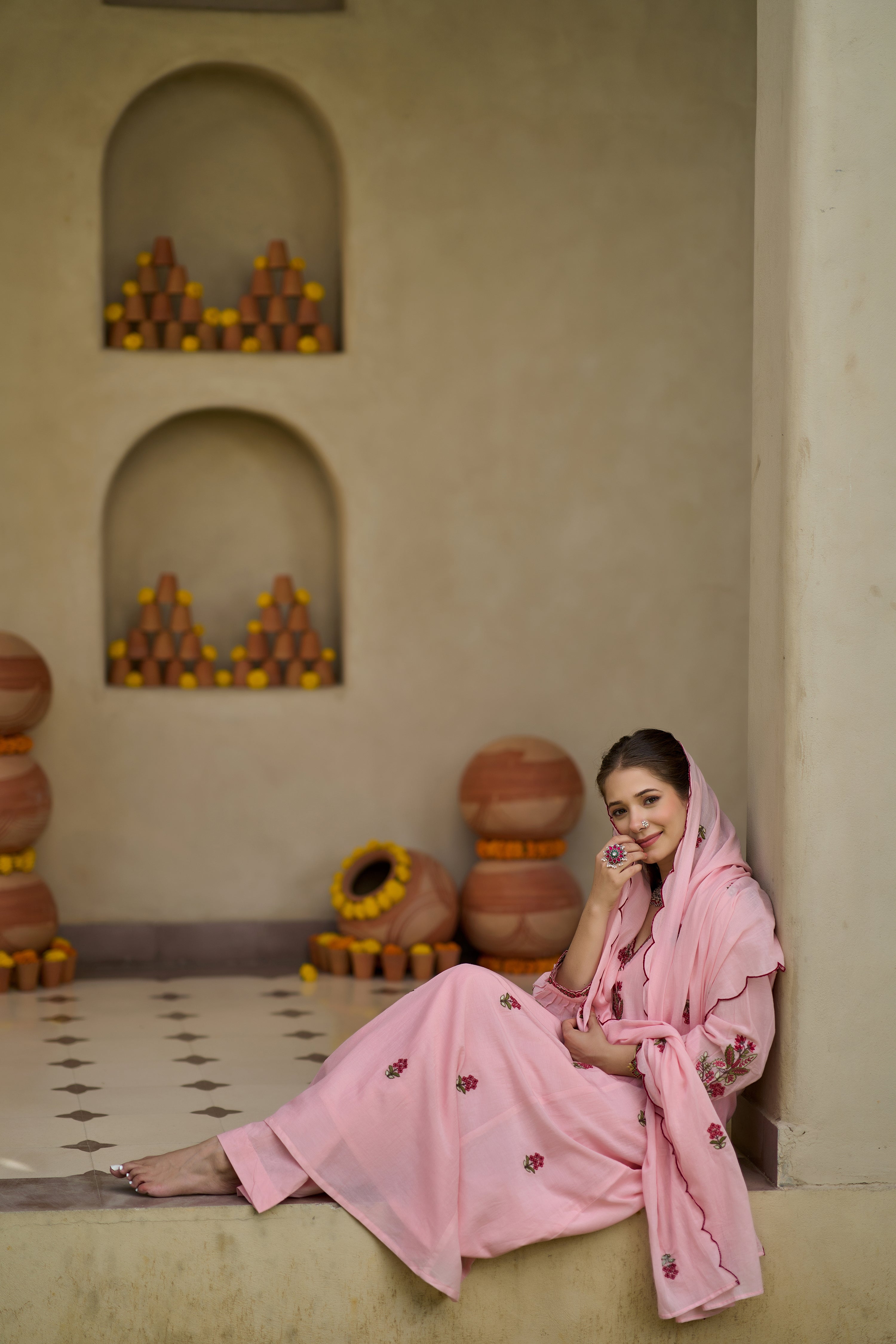 Pink Blossom Suit Set