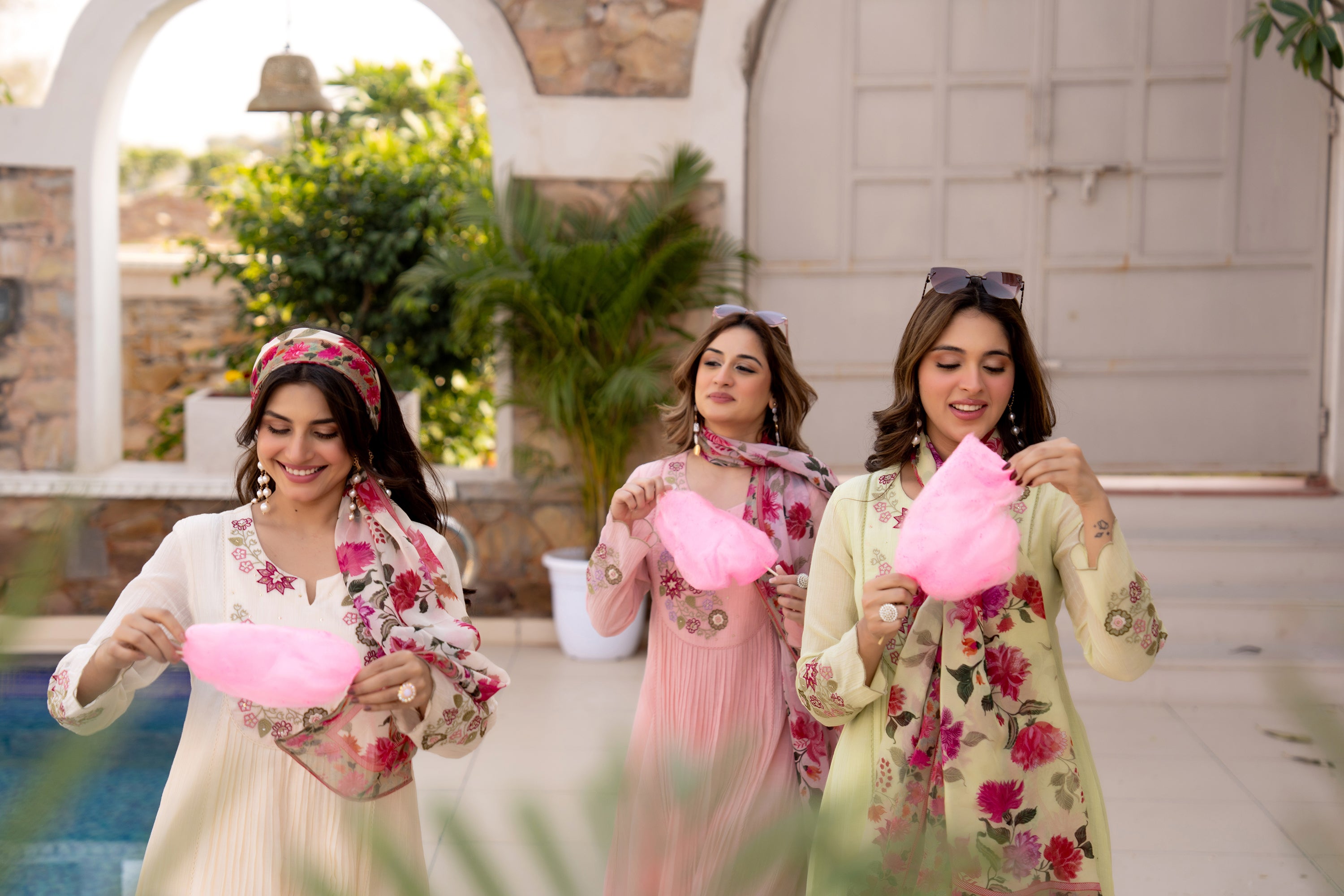 Rose Blush Embroidered Suit Set