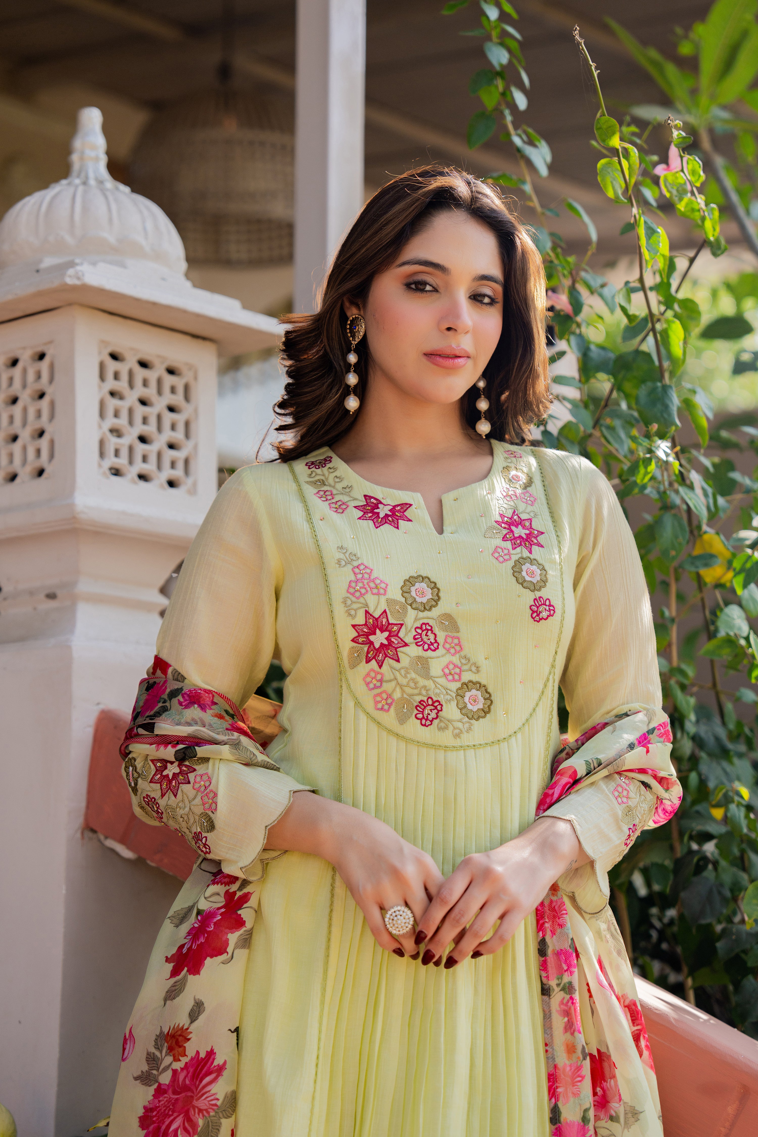 Lemon Blossom Floral Suit Set