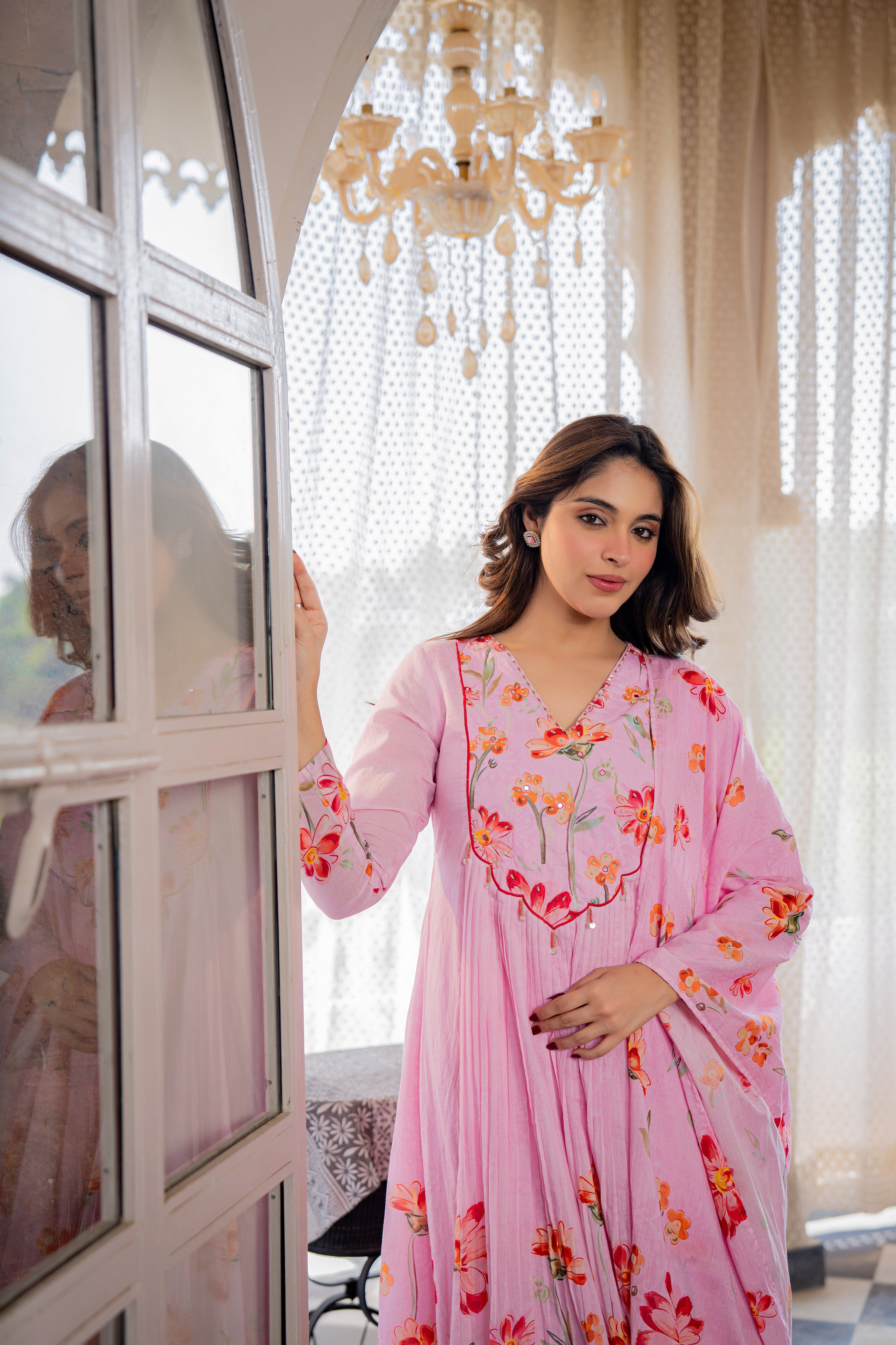 Blush Meadow Printed Suit Set