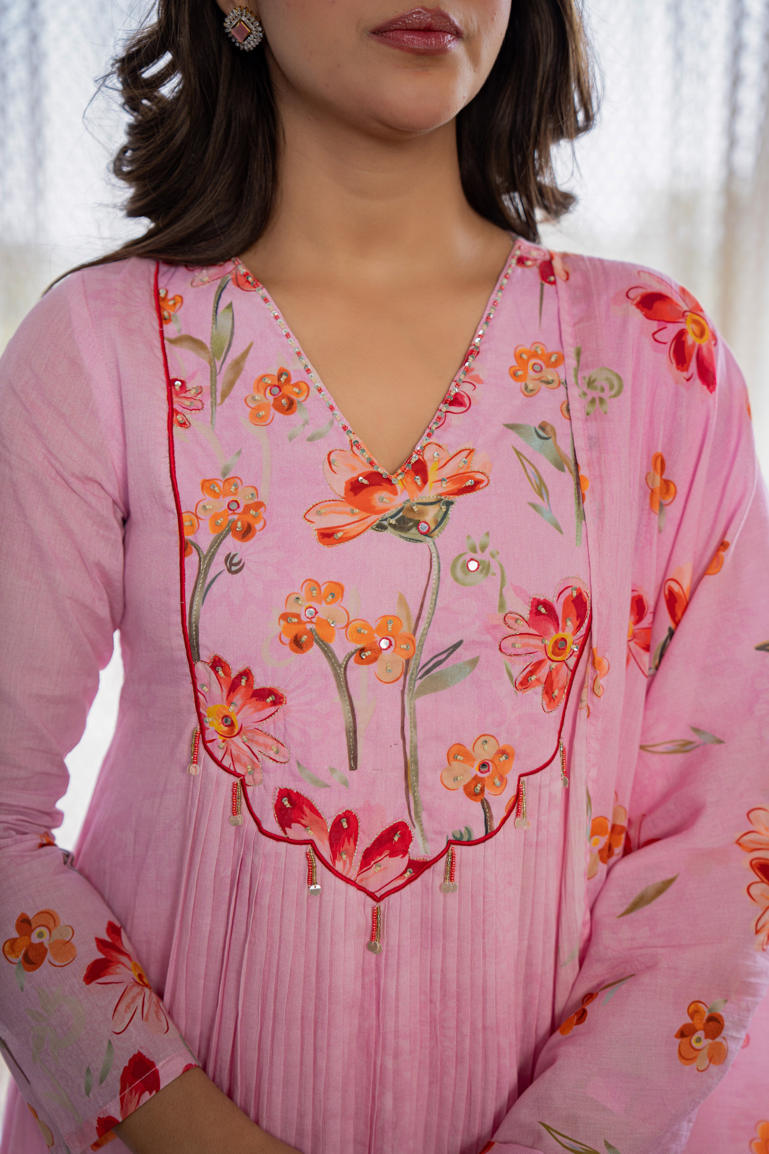 Blush Meadow Printed Suit Set