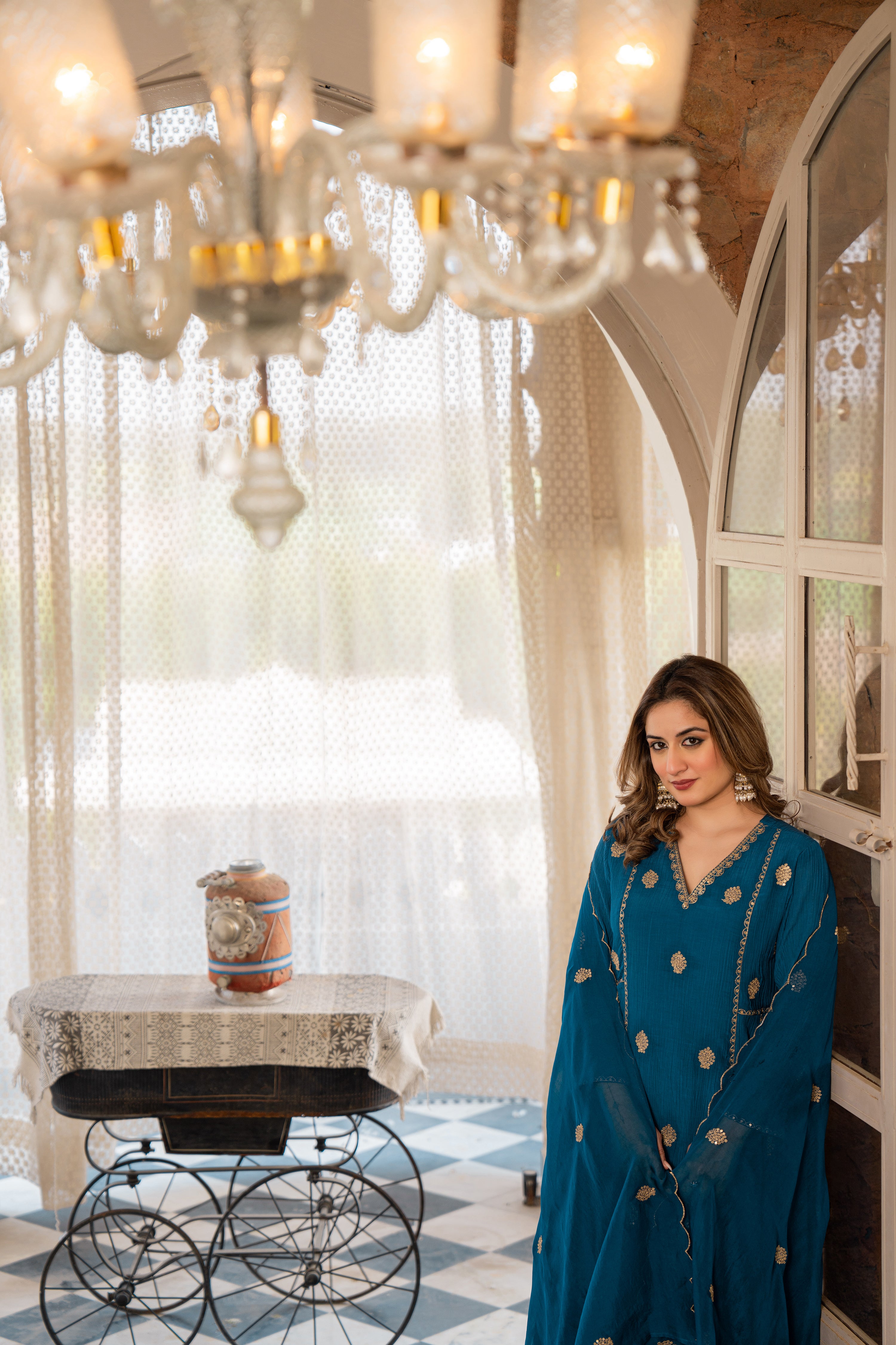 Teal Festive Suit Set
