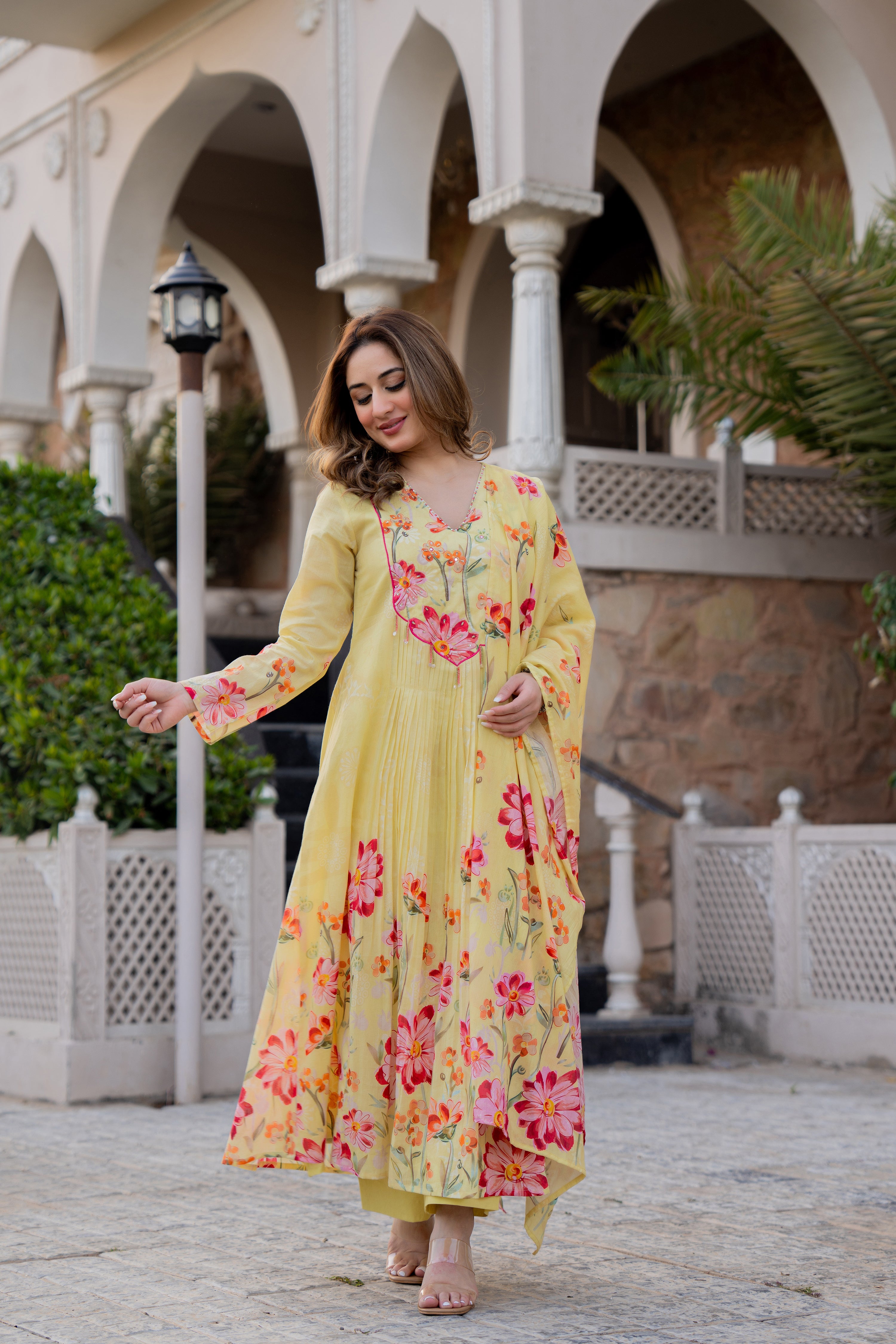 Sunlit Blossom Cotton Suit Set