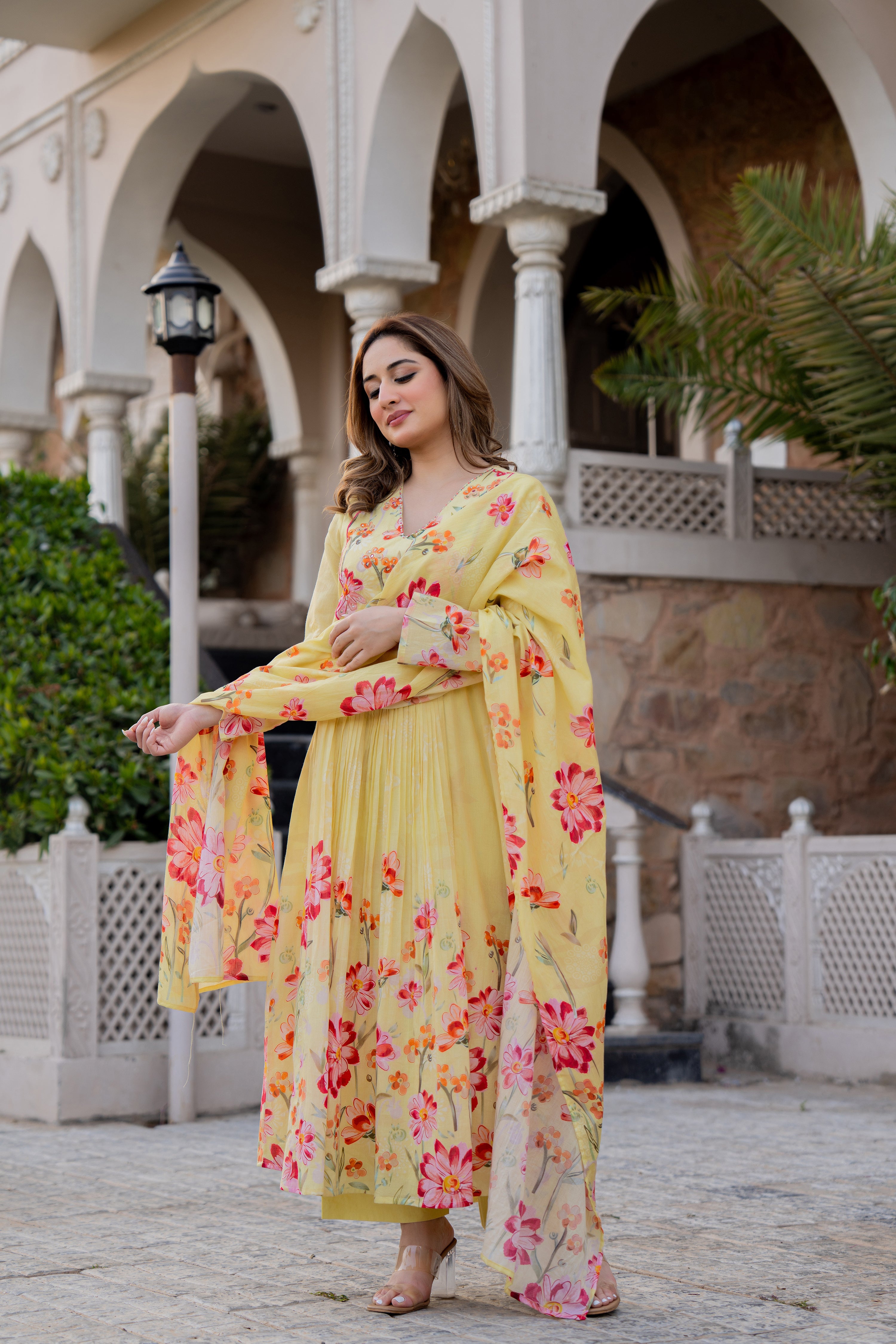 Sunlit Blossom Cotton Suit Set