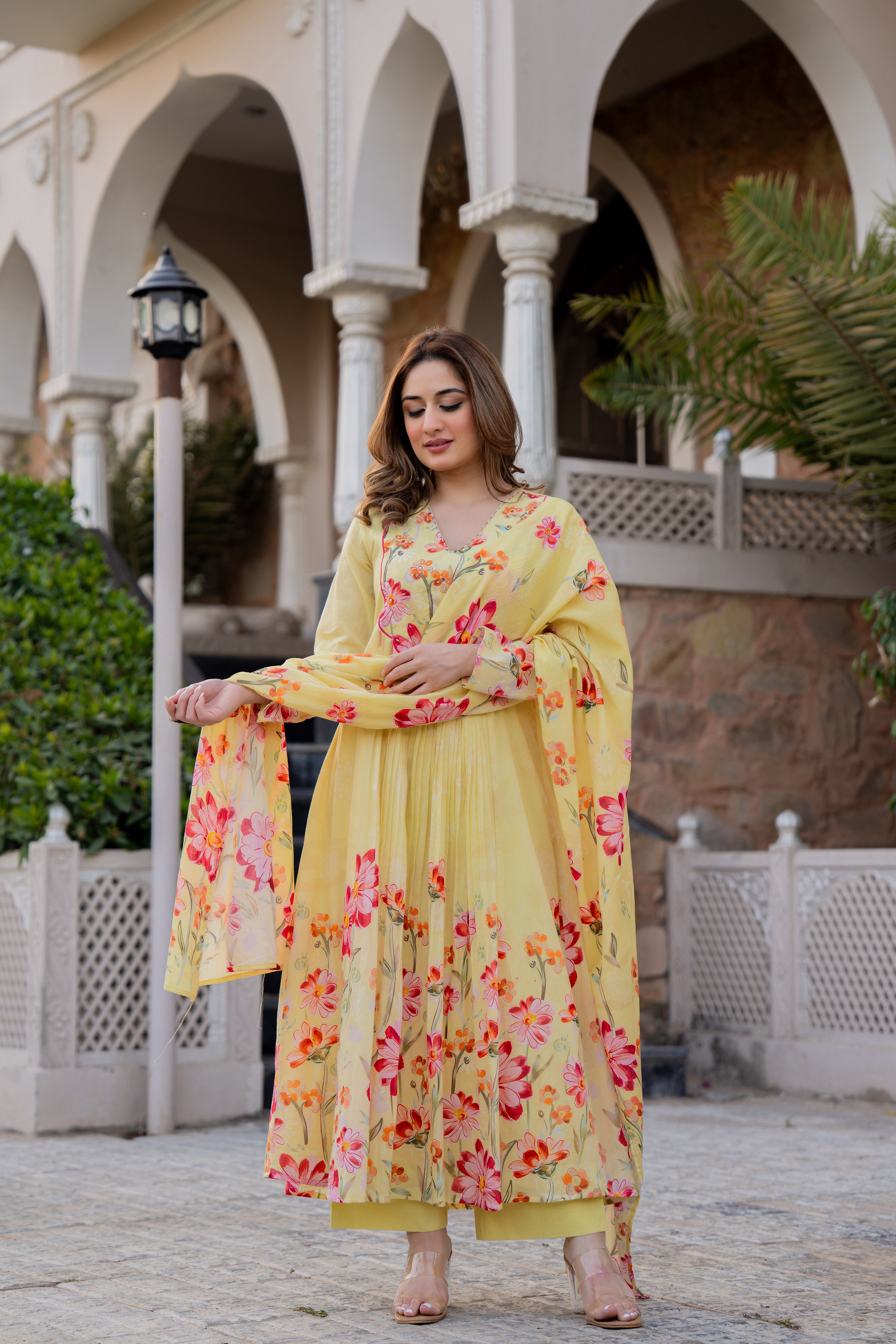 Sunlit Blossom Cotton Suit Set