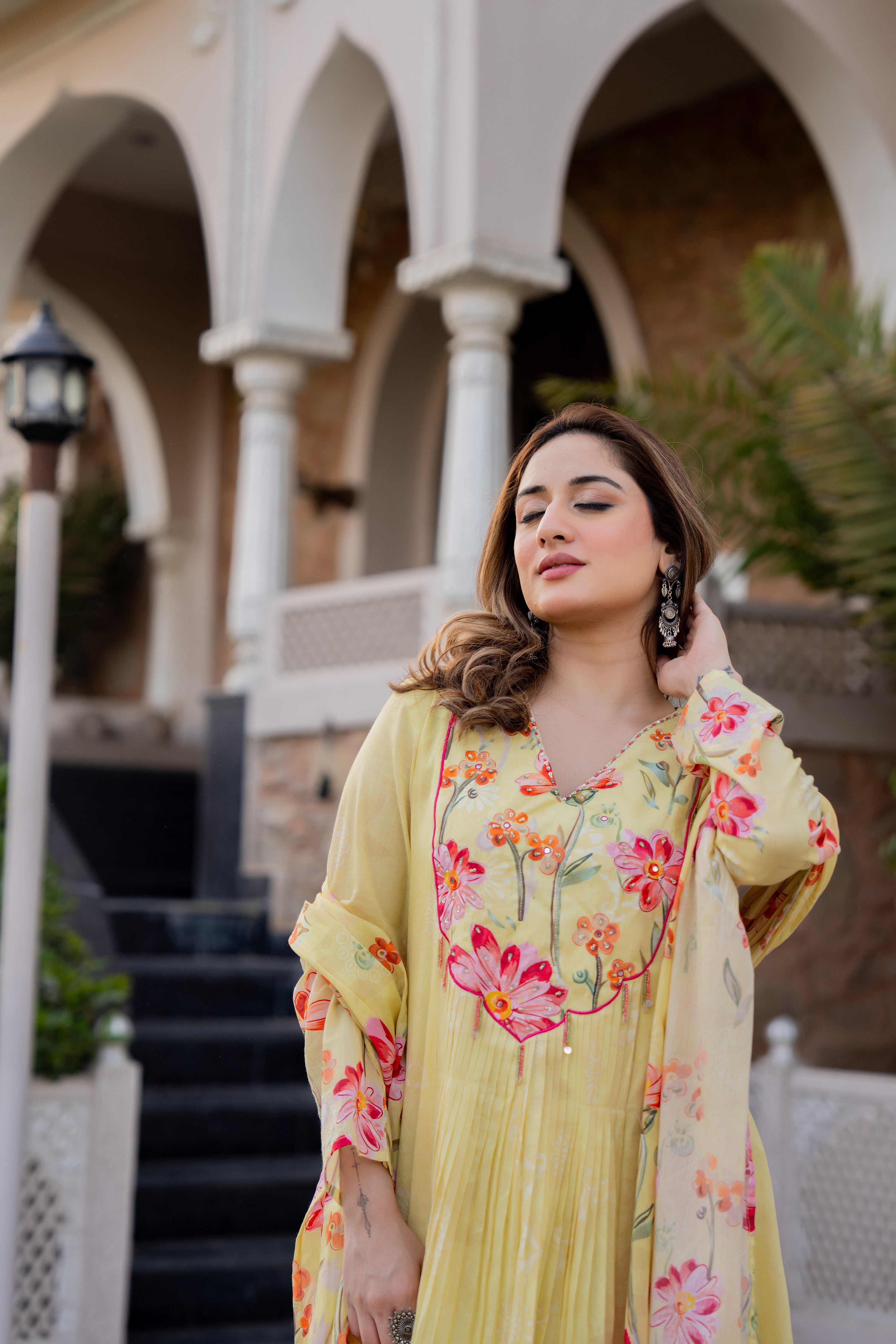 Sunlit Blossom Cotton Suit Set